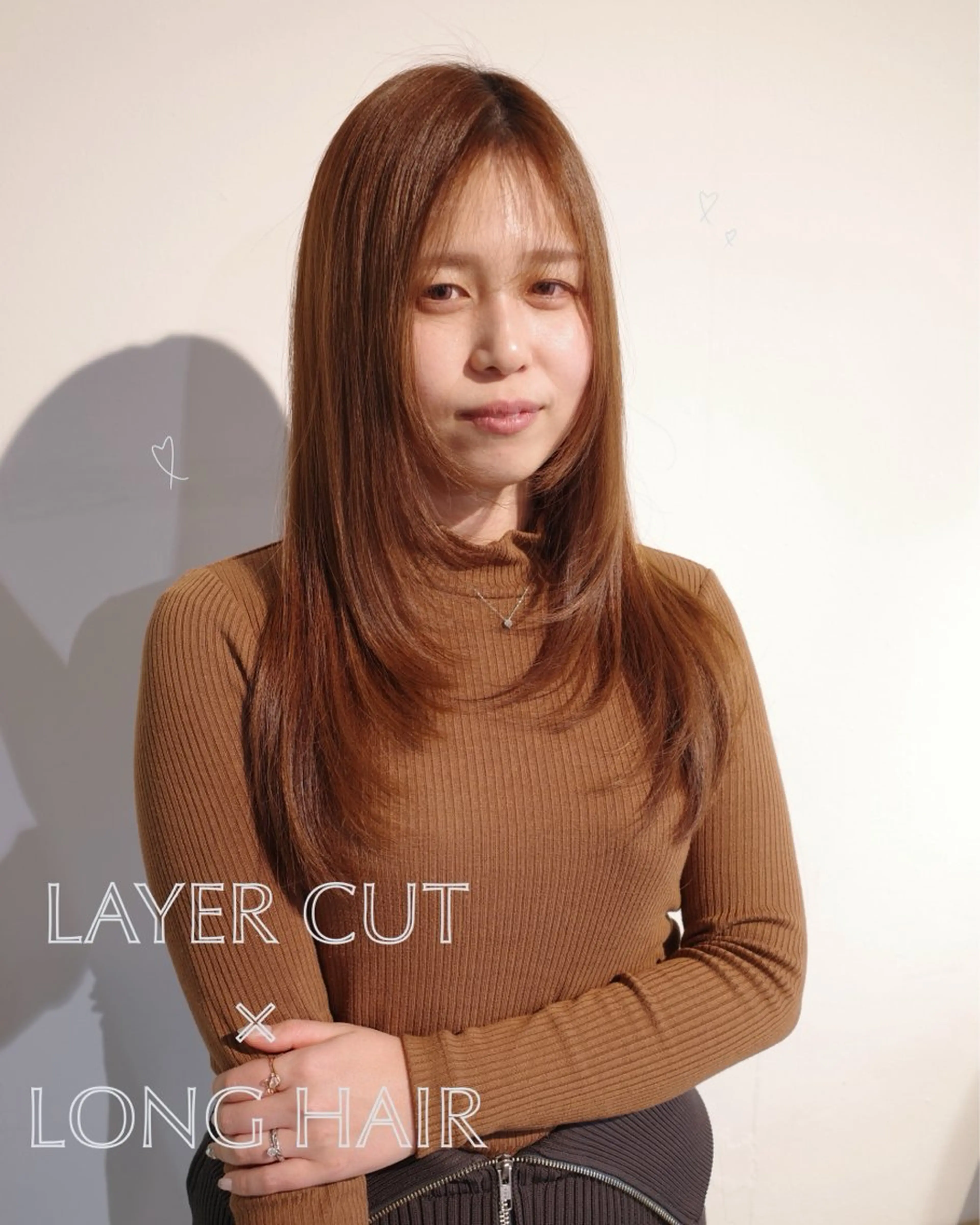 ロング 韓国風ヘア レイヤーカット 安藤 結花のヘアスタイル