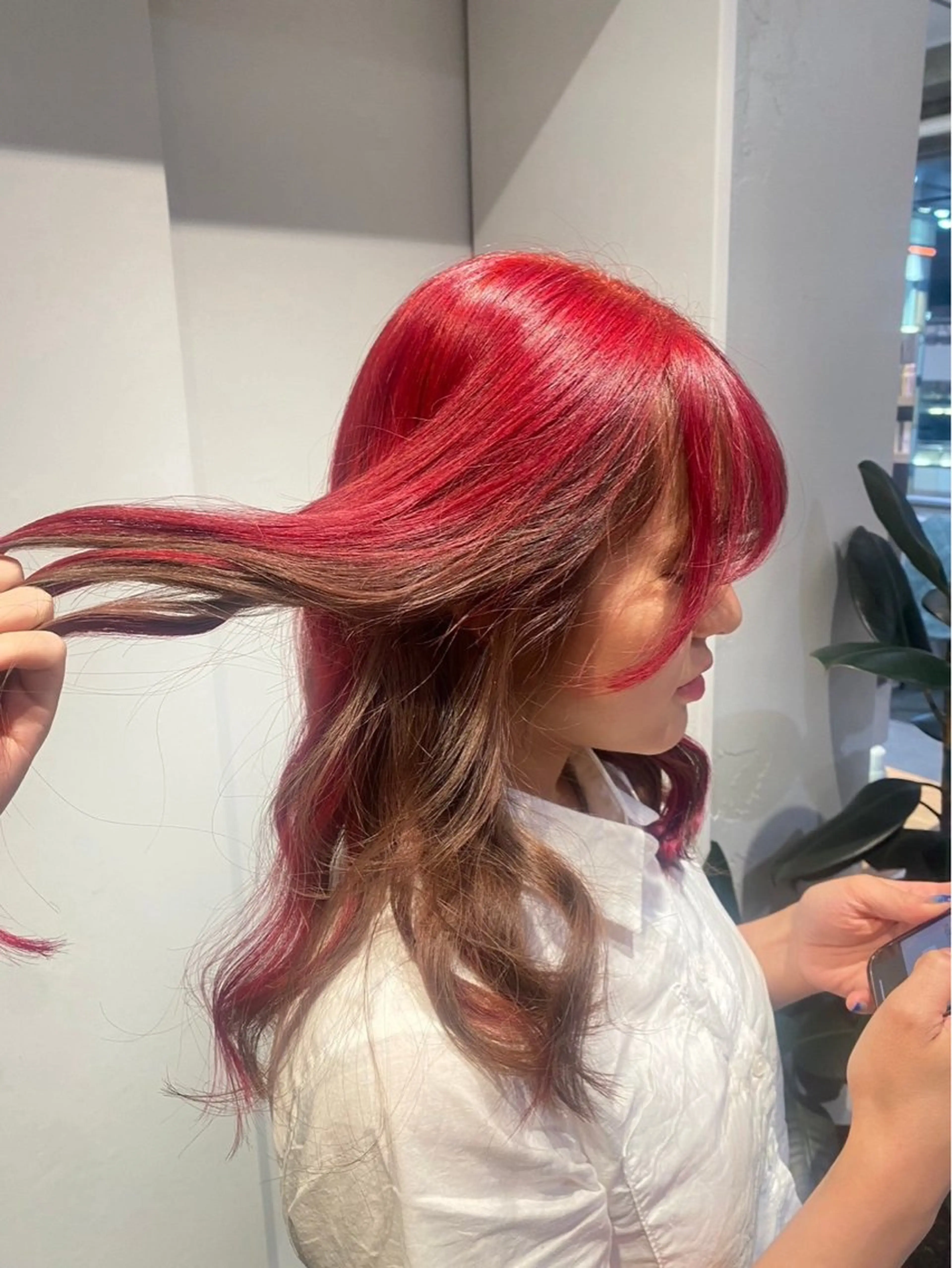 ミディアム カラー ｵﾀｸ美容師🛍/ 酸性ストレート/艶髪のヘアスタイル