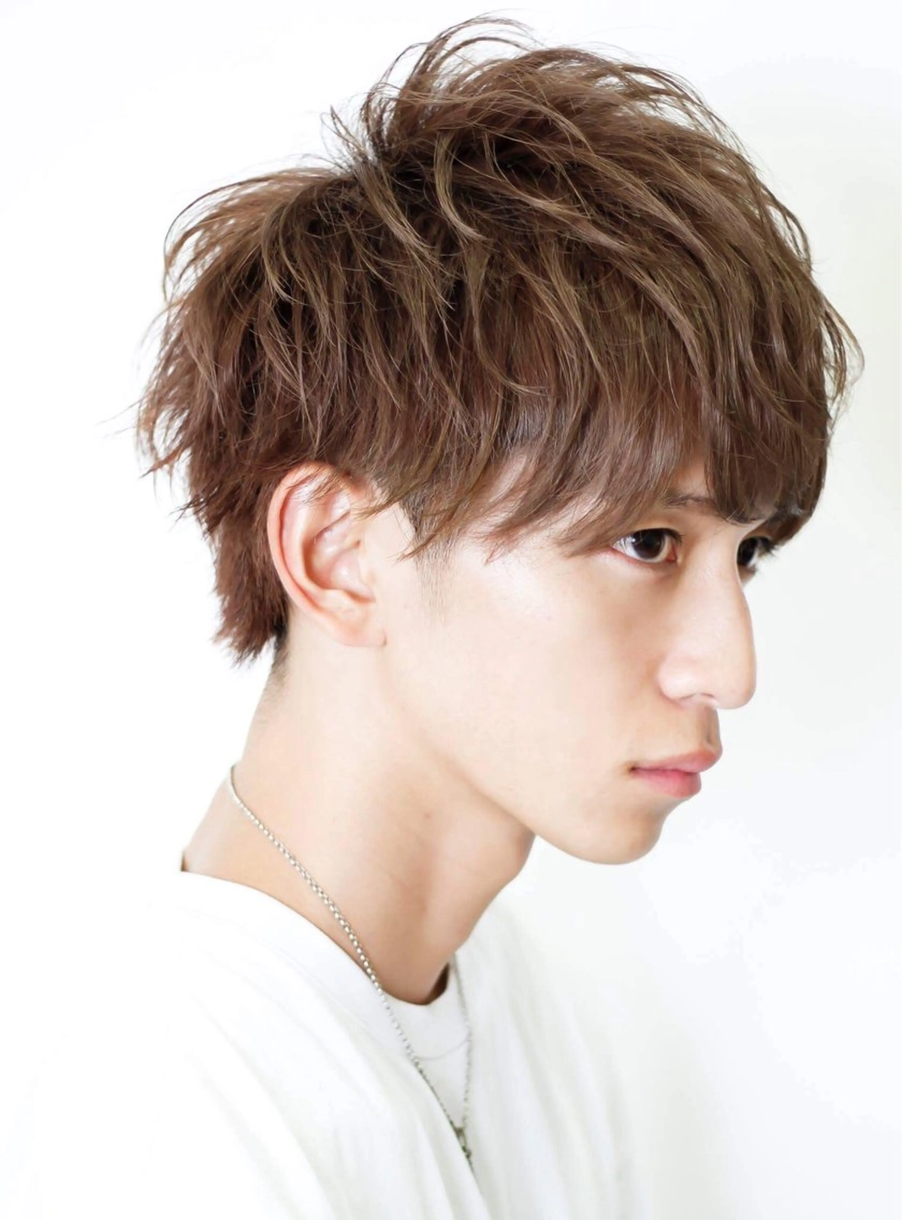 ショート カラー パーマ メンズ 佐伯 りょうのヘアスタイル