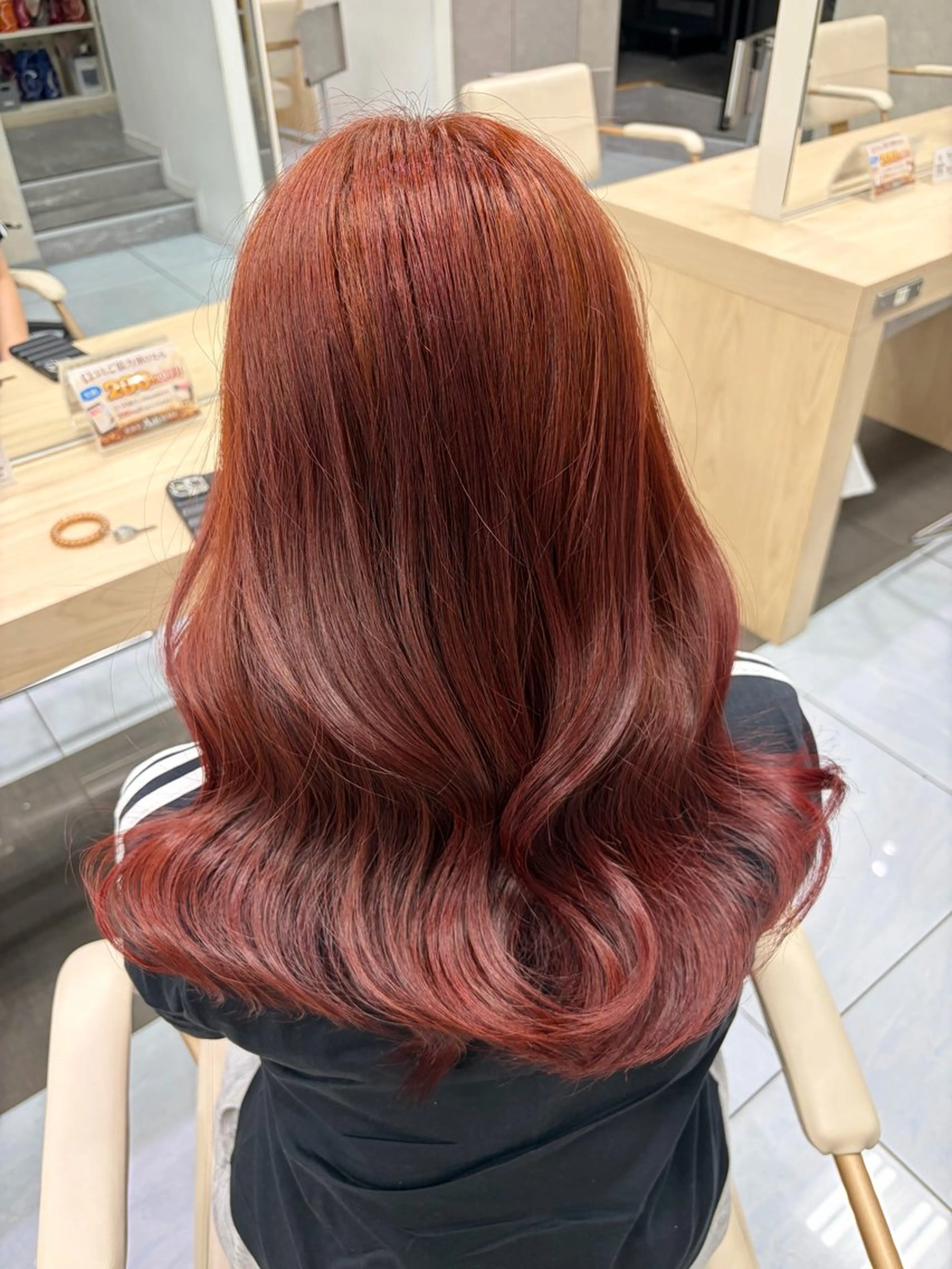 セミロング カラー カット ヘアカラー トリートメント ベージュカラー/ レイヤー/モモ/横浜のヘアスタイル