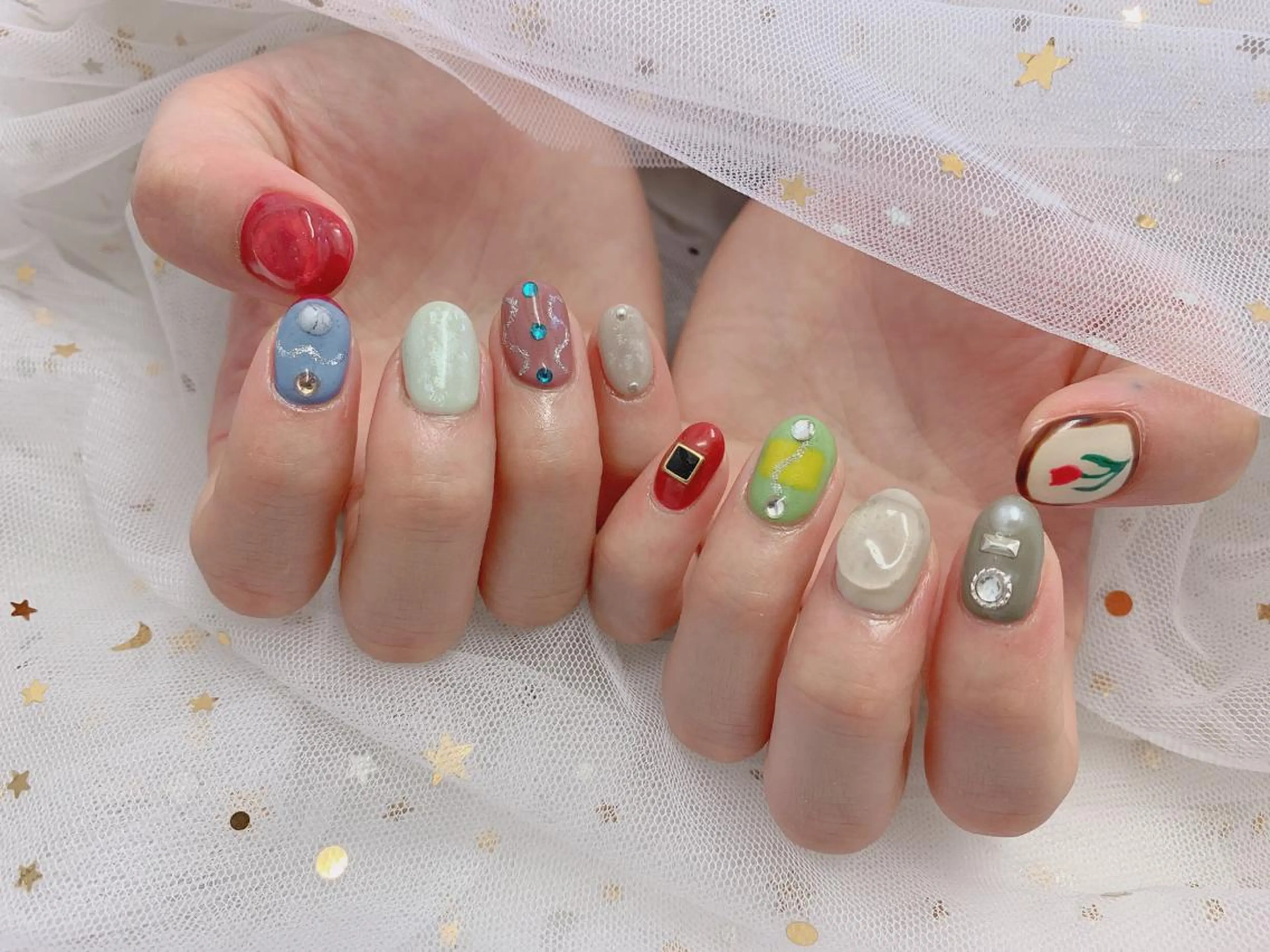 ネイル MiKi Nai池袋 長さだし得意のネイルデザイン