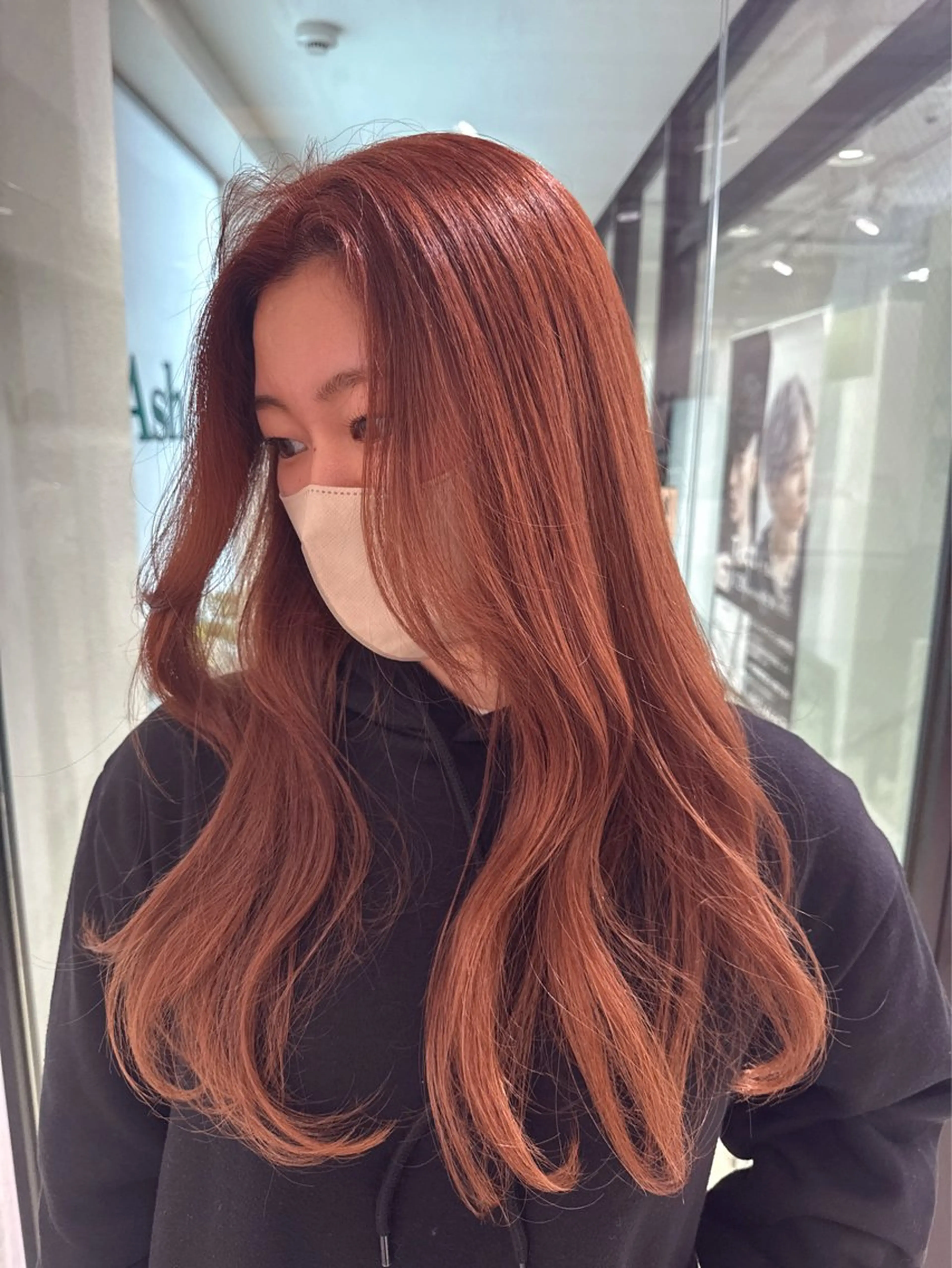 ロング カラー ベージュカラー オレンジ オレンジベージュ ヘアカラー トリートメント 【髪質改善】 kasumi🌷🌷のヘアスタイル