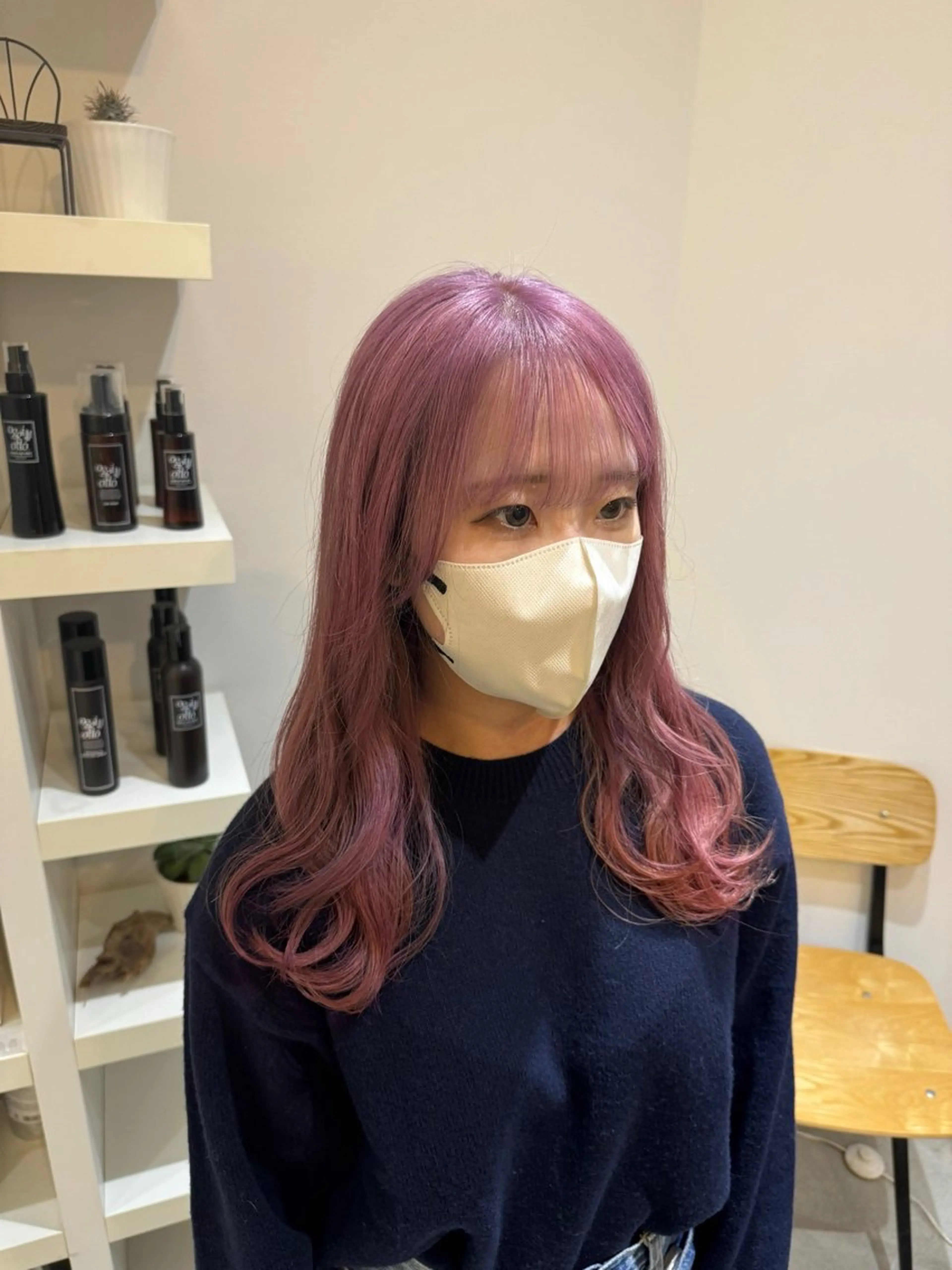 セミロング カラー カット エクステ 堀越 美羽のヘアスタイル