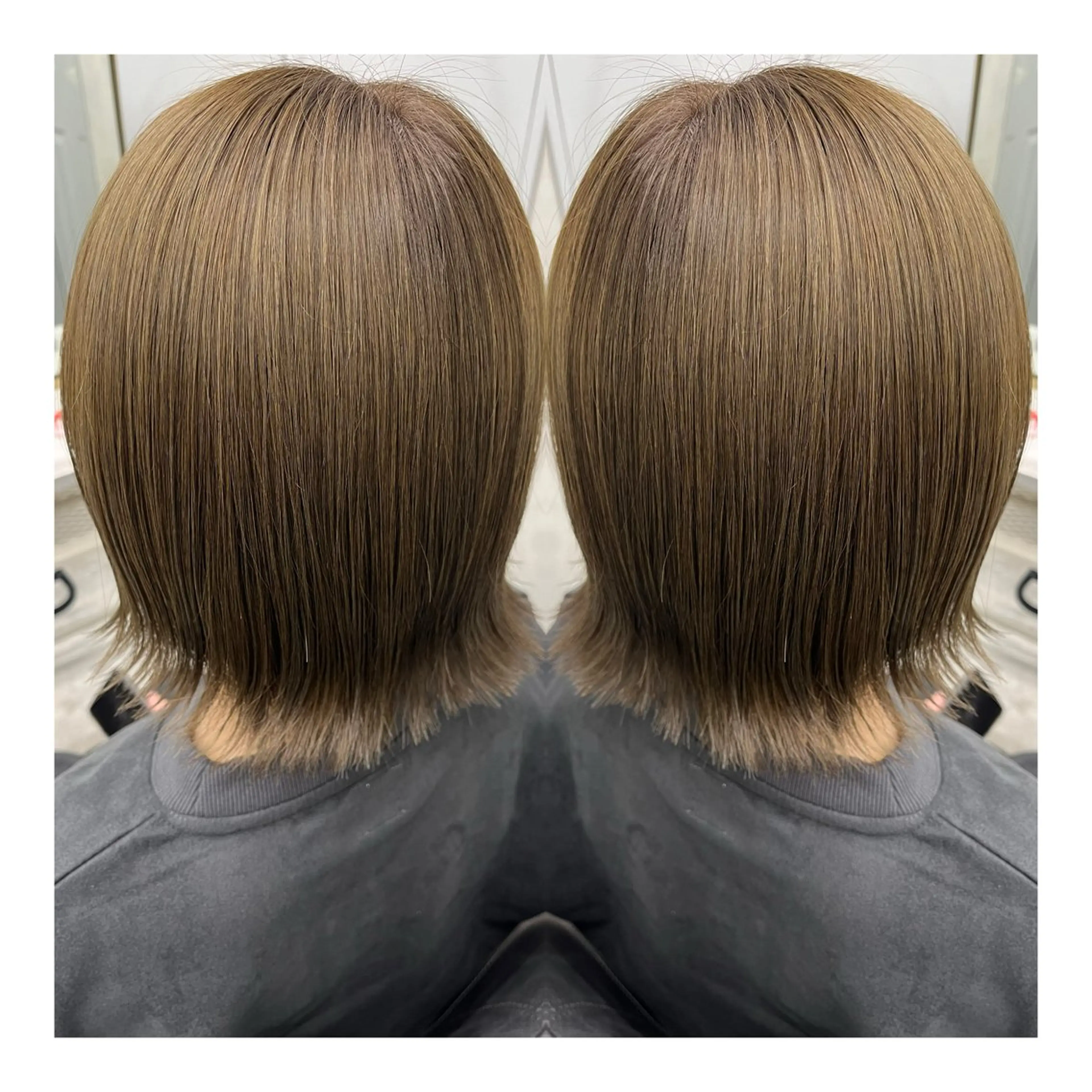 ショート カット ヘアカラー トリートメント 🩶韓国艶髪🇰🇷 下本夕綺のヘアスタイル