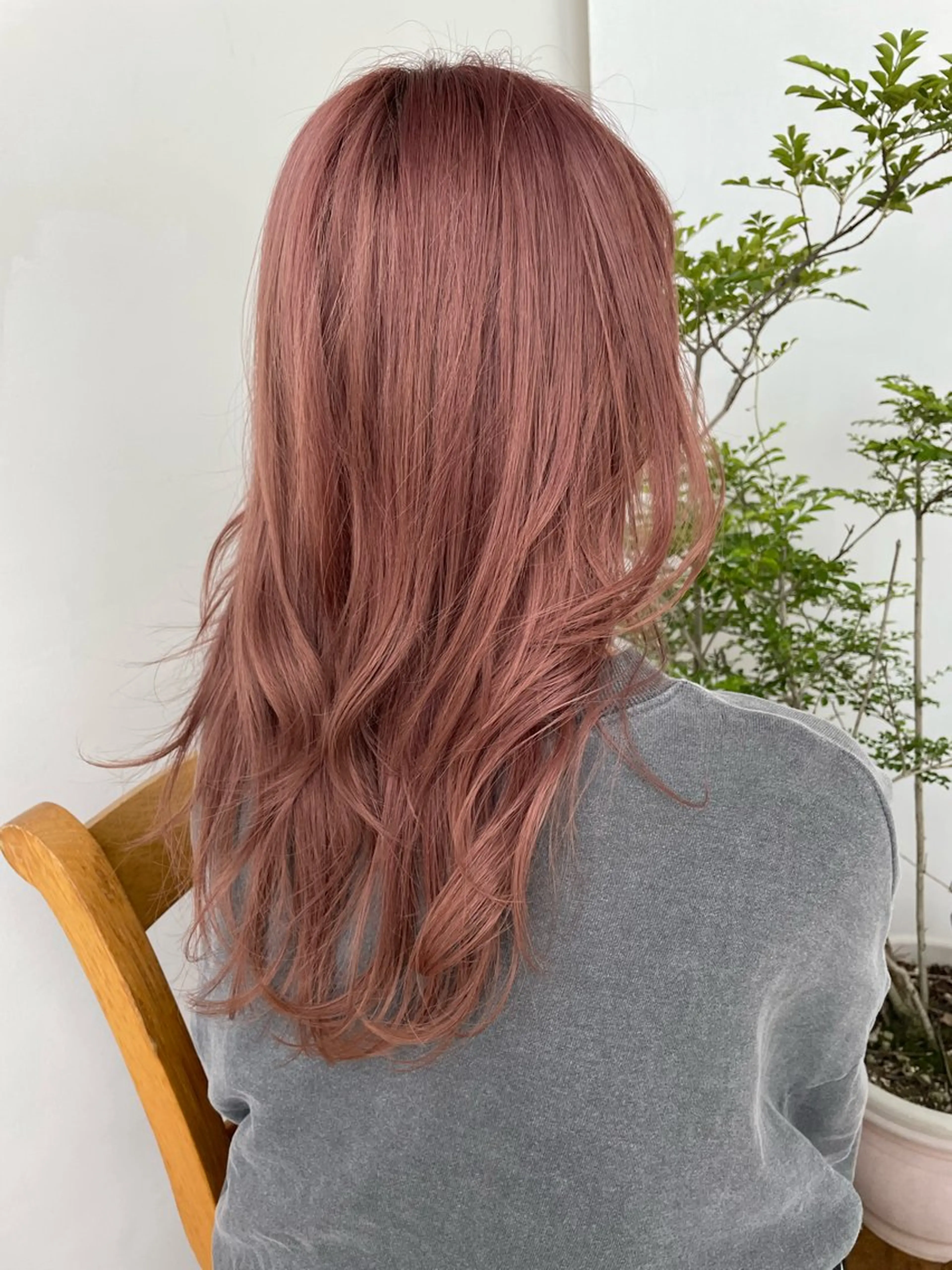 ロング カラー ブリーチ ラベンダーカラー ラベンダーピンク ピンクカラー 暖色カラー/ダブル カラー/名古屋/辻のヘアスタイル