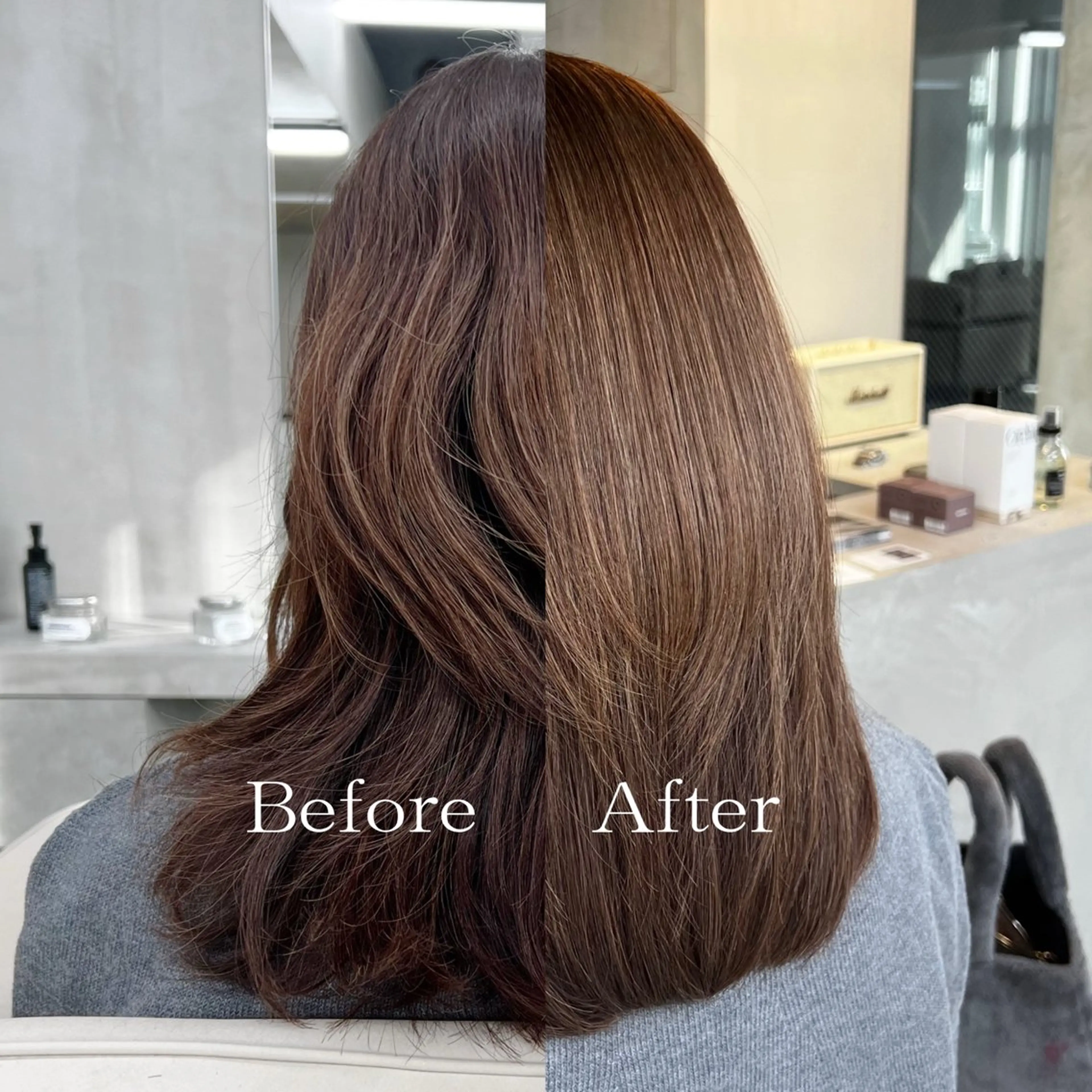 ミディアム カット トリートメント ヘッドスパ カット無料/髪質改善 髪質根本改善/艶髪のヘアスタイル