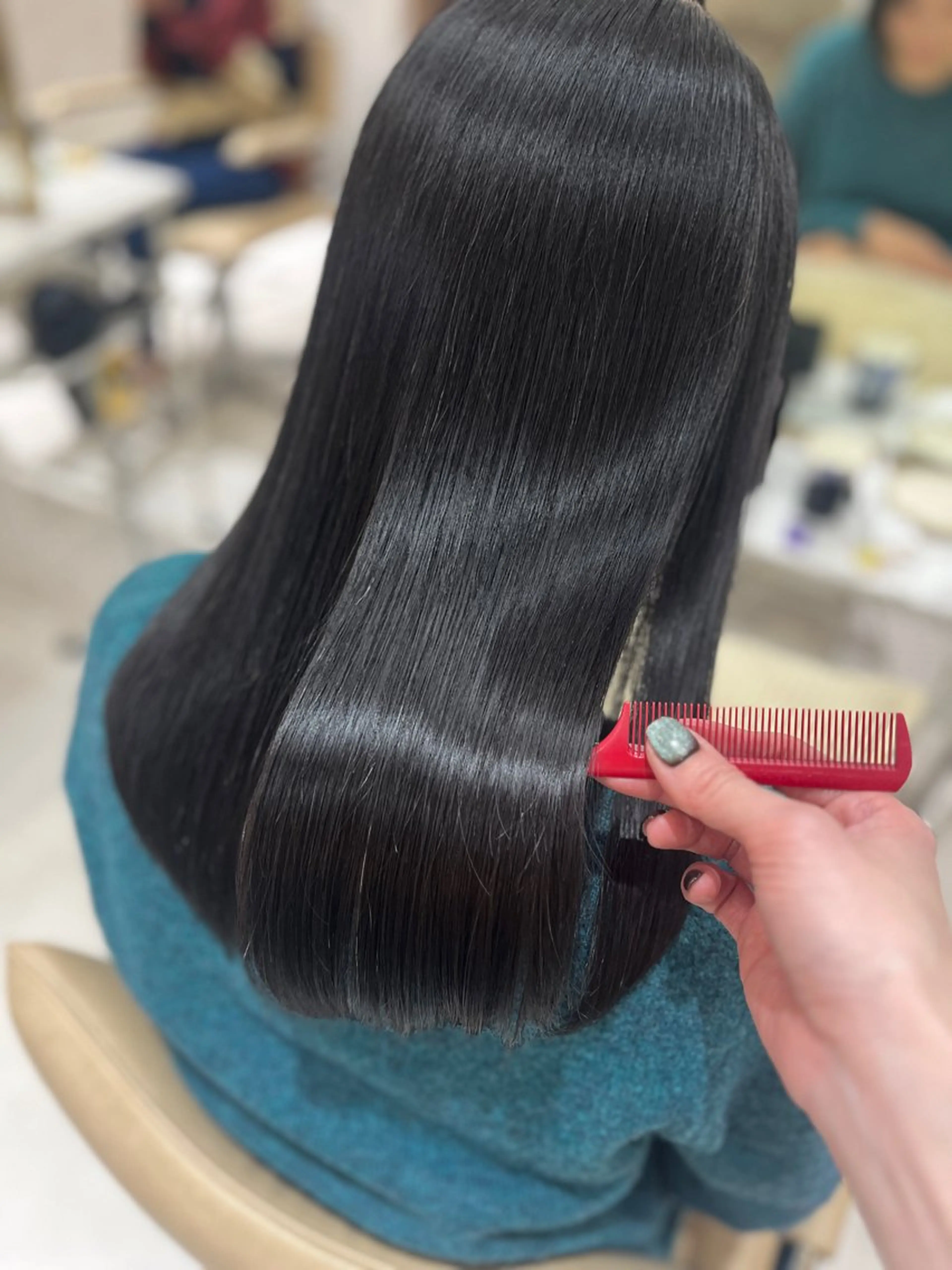 セミロング ボブ 髪質改善 トリートメント Zina博多/ボブ 顔周りKEIKOのヘアスタイル