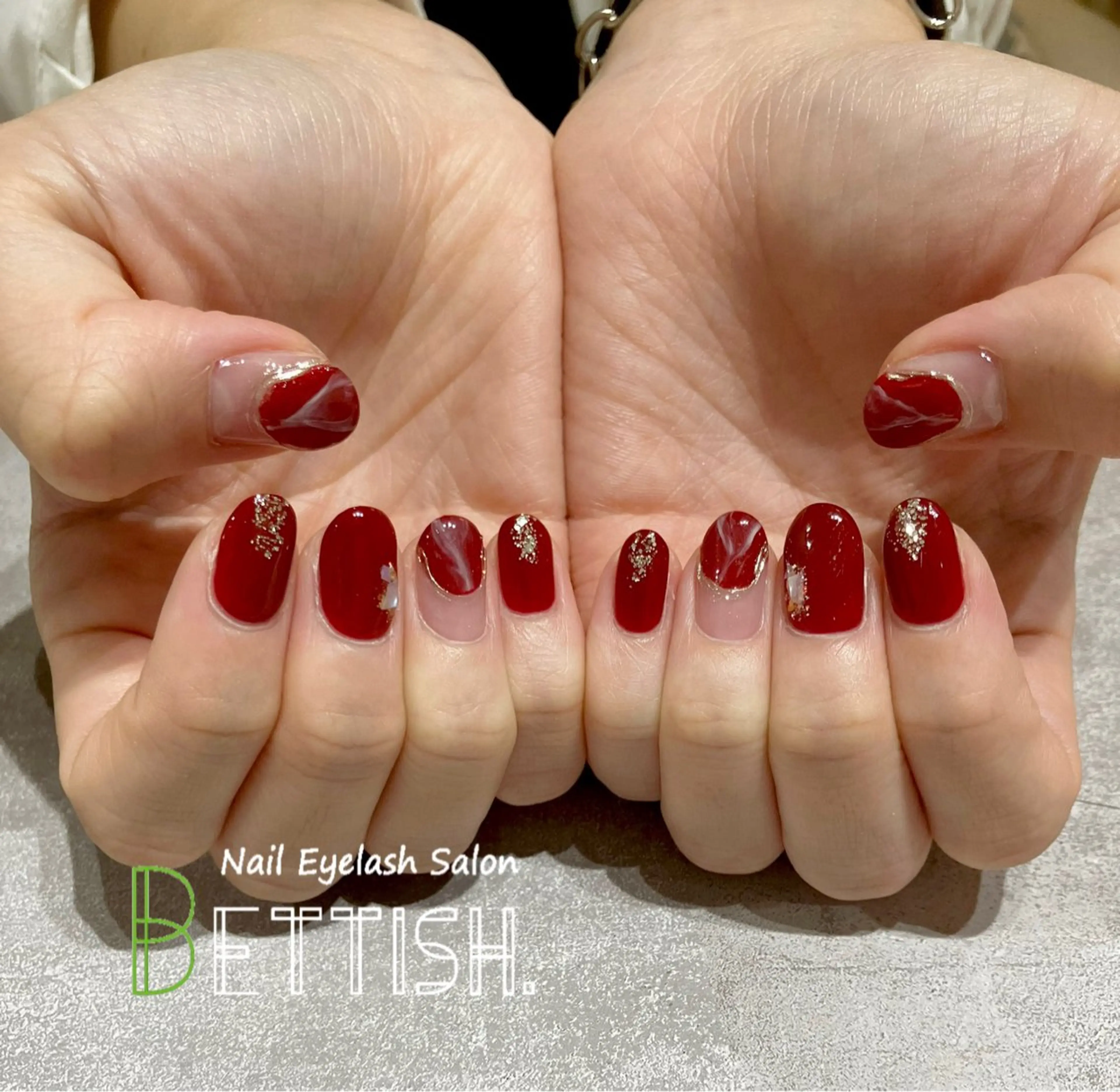 ネイル 赤色 ハンドネイル BETTISH. KUMIKO☺︎︎のネイルデザイン