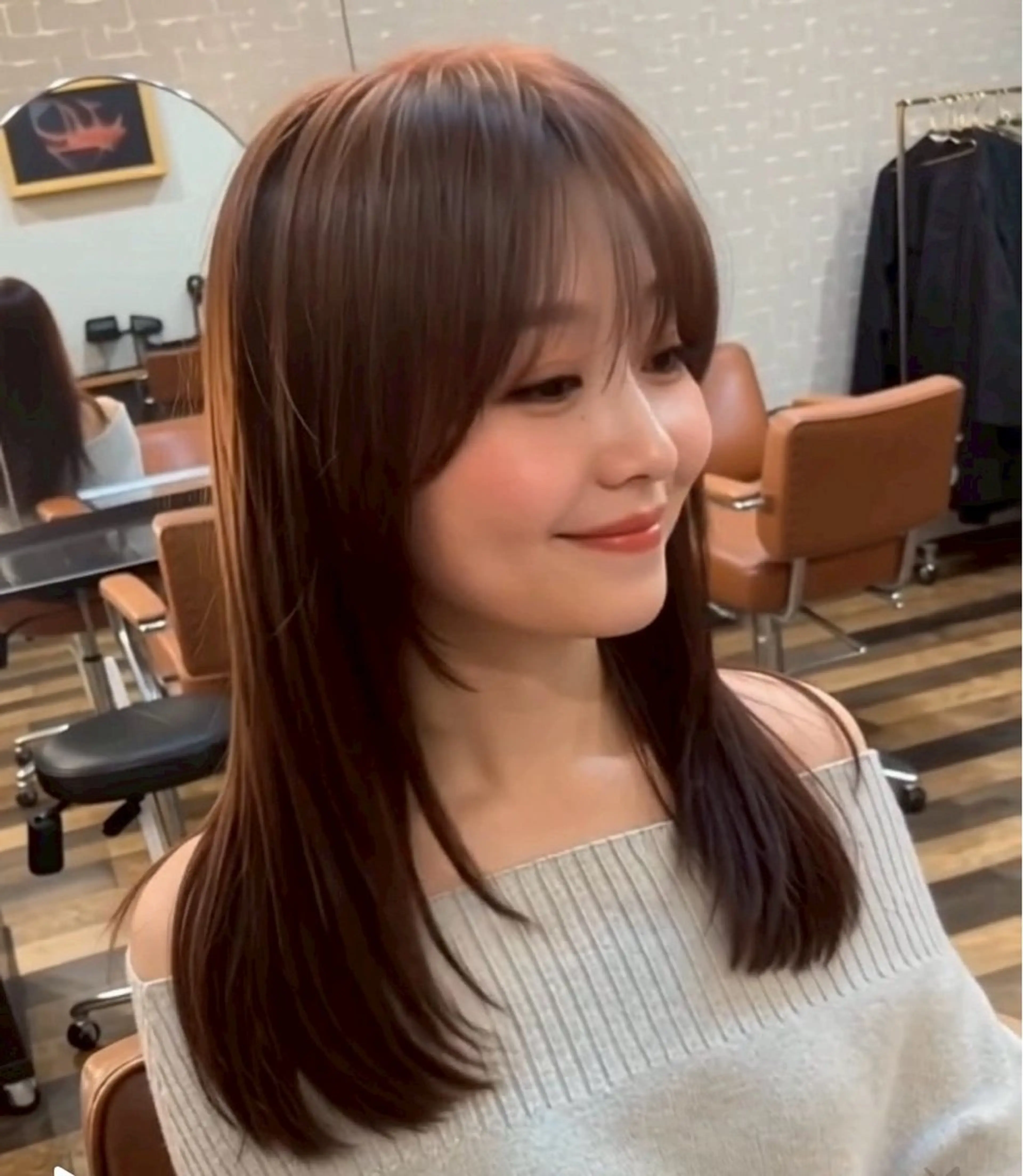 ロング カラー ブラウンカラー ショコラブラウン Glimpseあやね 🎀大濠/髪質改善のヘアスタイル