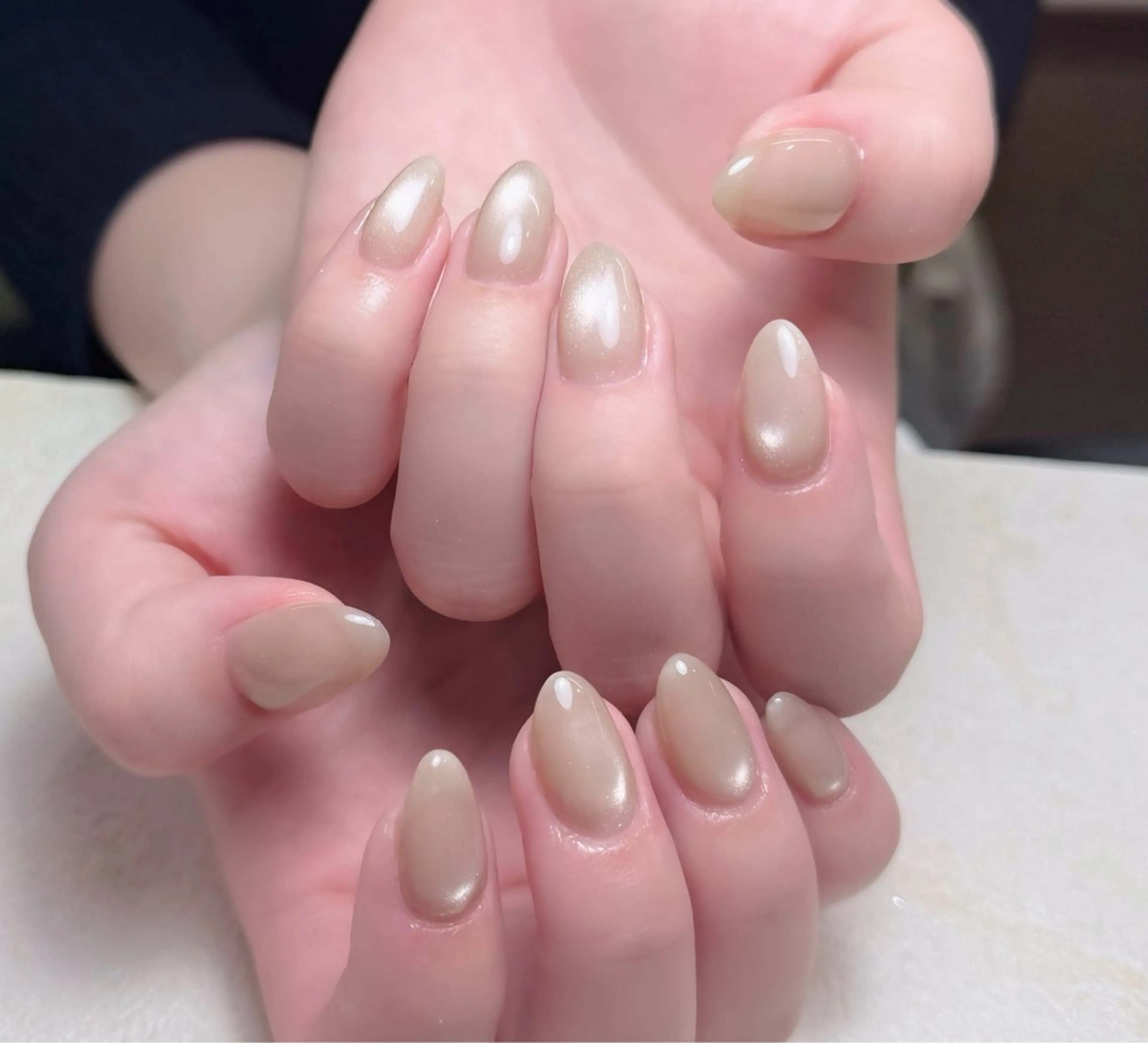 ネイル 長さ出し フットネイル フレンチネイル ジェルネイル ガラスフレンチ ハンドネイル 中野駅から2分 MEO NAILのネイルデザイン