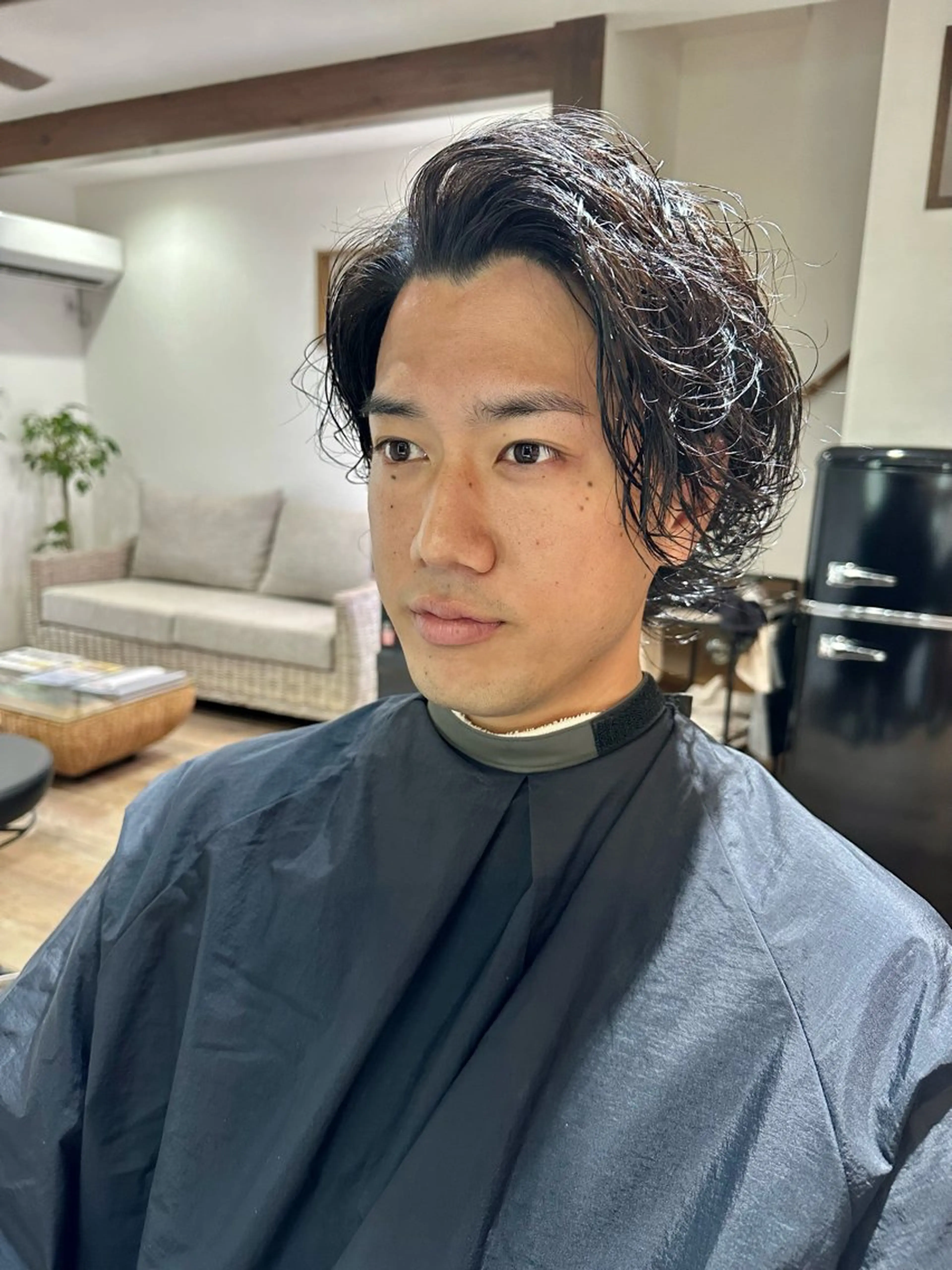 ロング パーマ メンズ カット パーマ パーマPrivate SalonNoa名駅のヘアスタイル