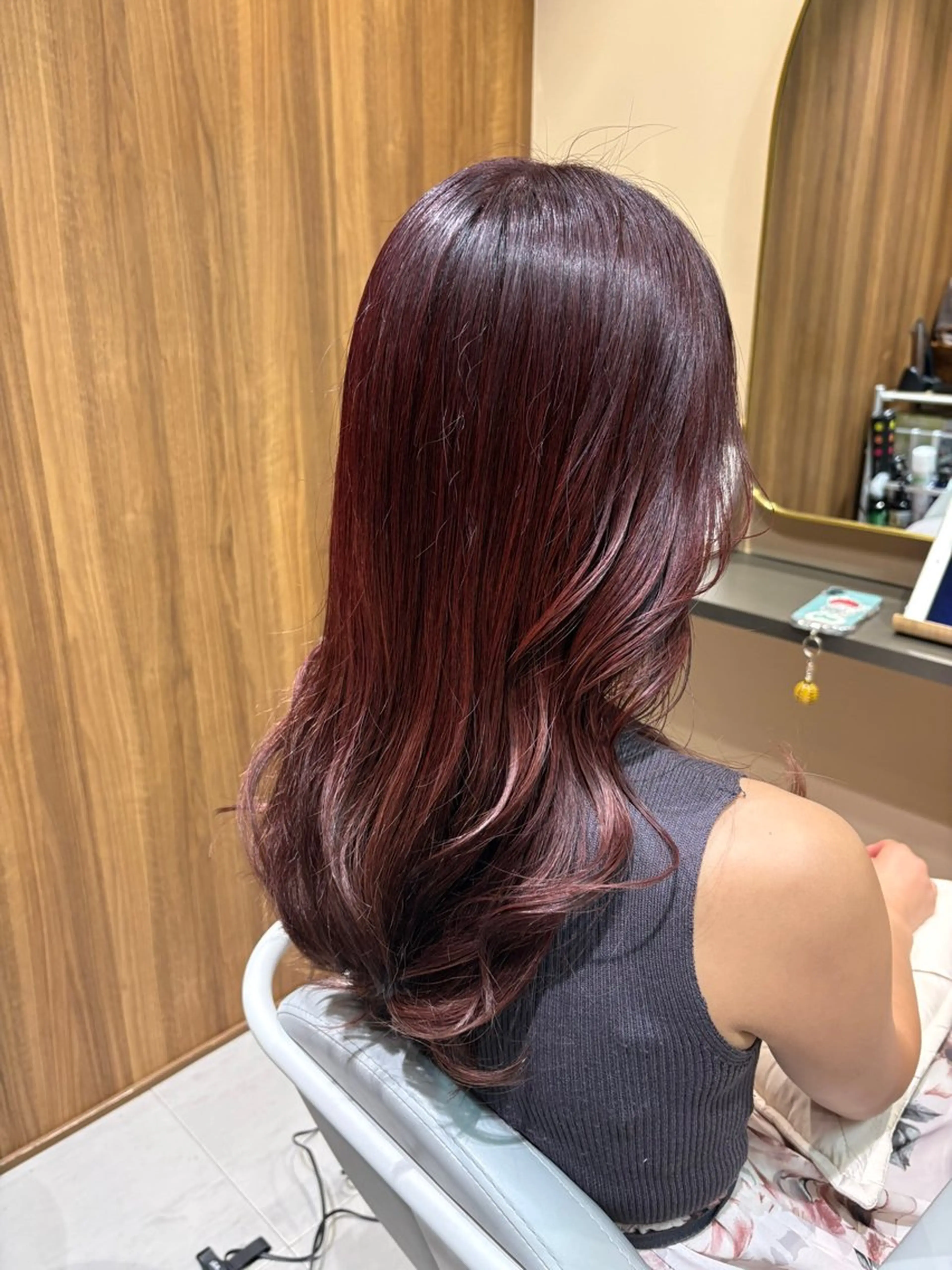 セミロング カラー パーマ セミロングパーマ ピンクカラー レッドカラー ローズカラー デジタルパーマ カット ヘアカラー パーマ トリートメント TV出演&受賞歴有☆ 宮本輝正のヘアスタイル