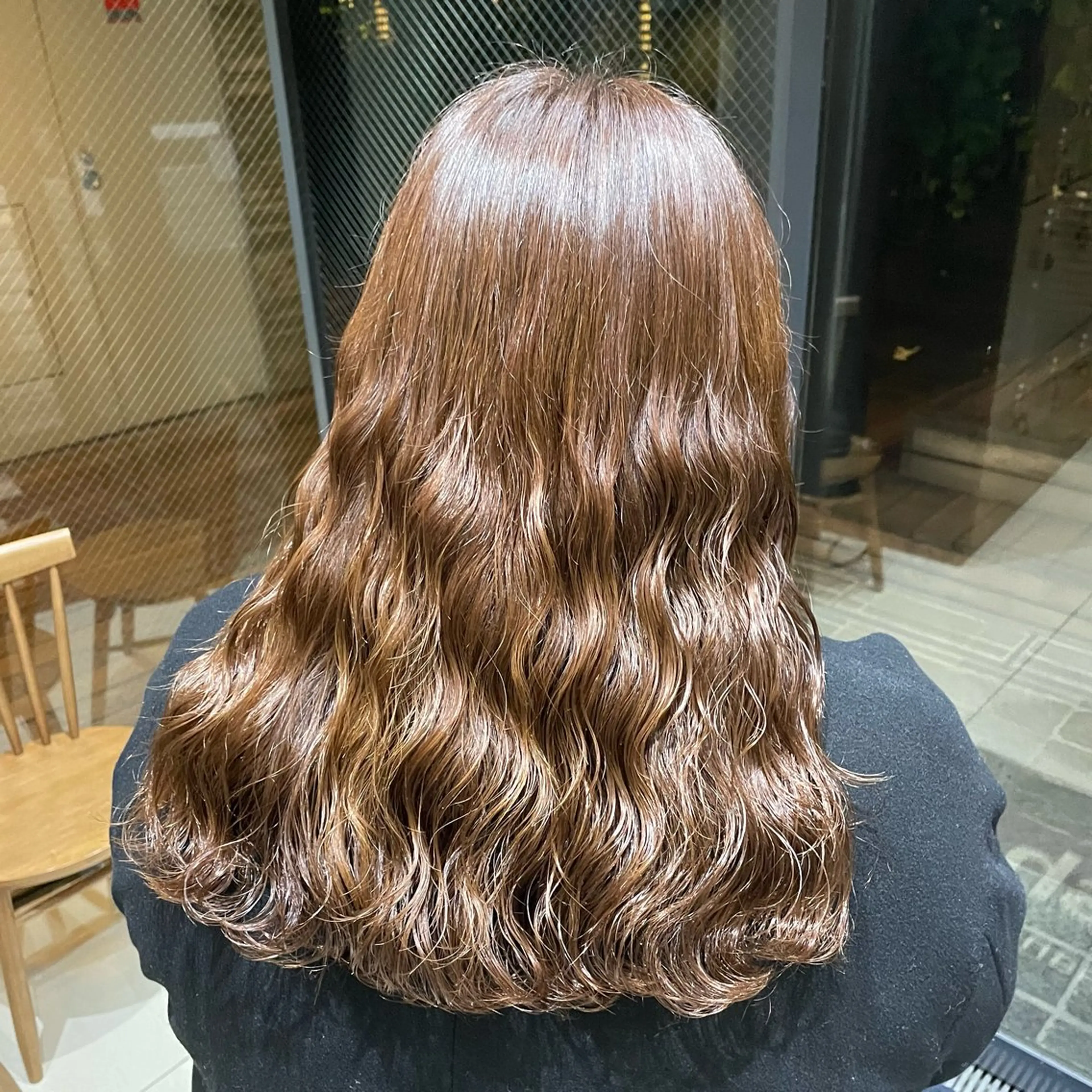 セミロング パーマ パーマ 韓国風パーマ🌿コテ 巻き風パーマ/るいのヘアスタイル