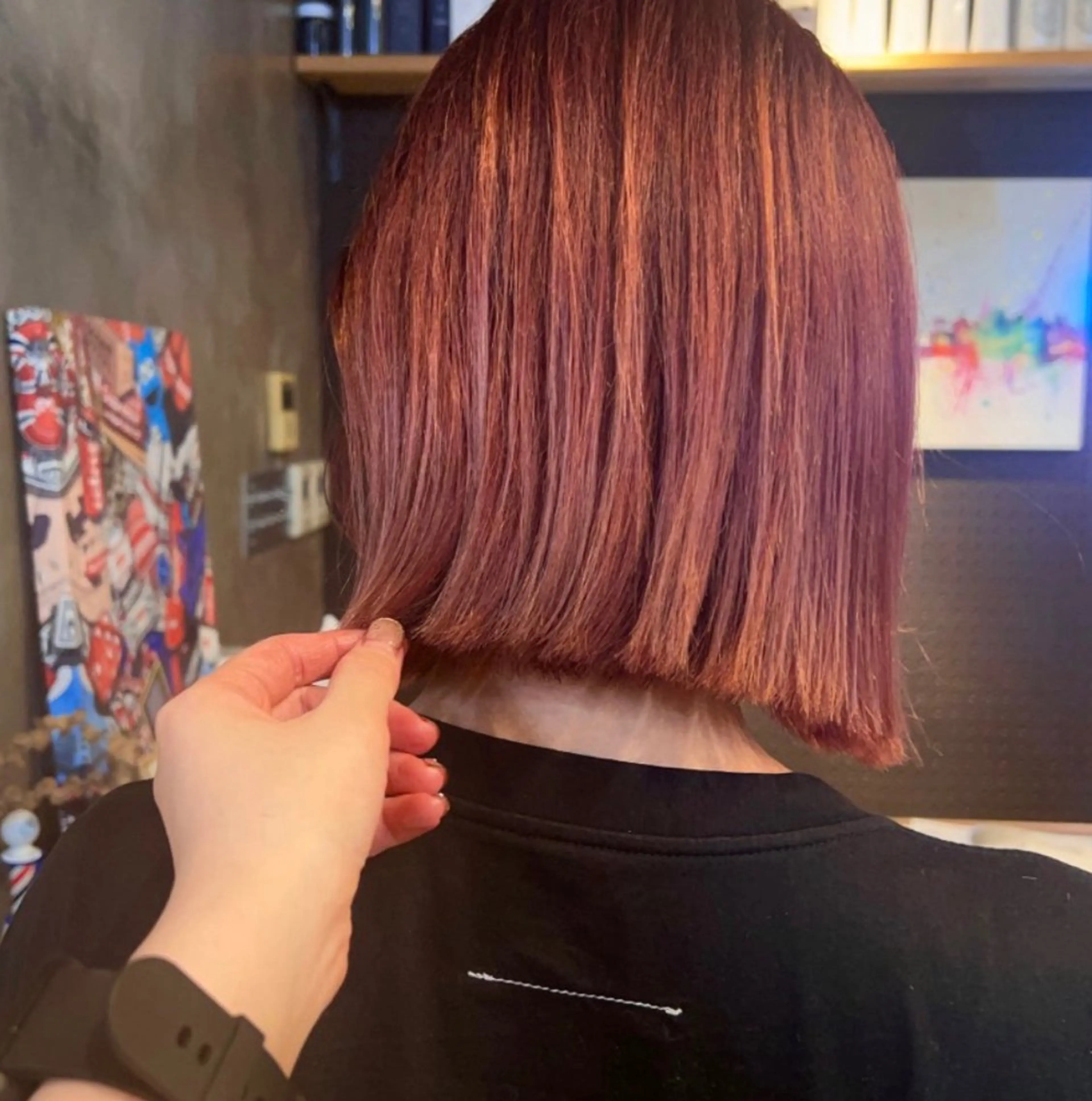 ミディアム 切りっぱなしボブ ボブ ミヨシマユ✨ チーフ就任記念🌈のヘアスタイル