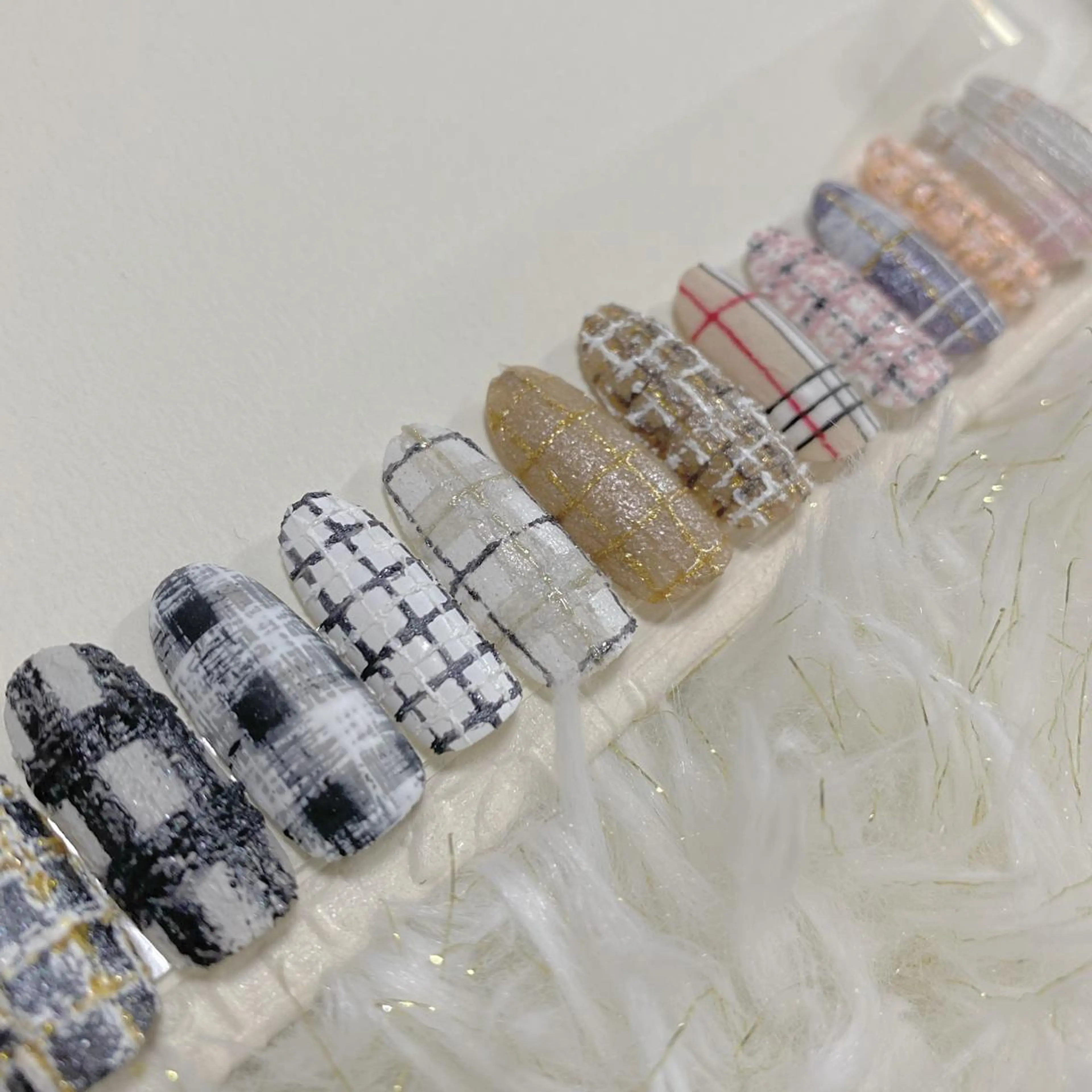 ネイル ツイードネイル ハンドネイル nail salon Bayのネイルデザイン