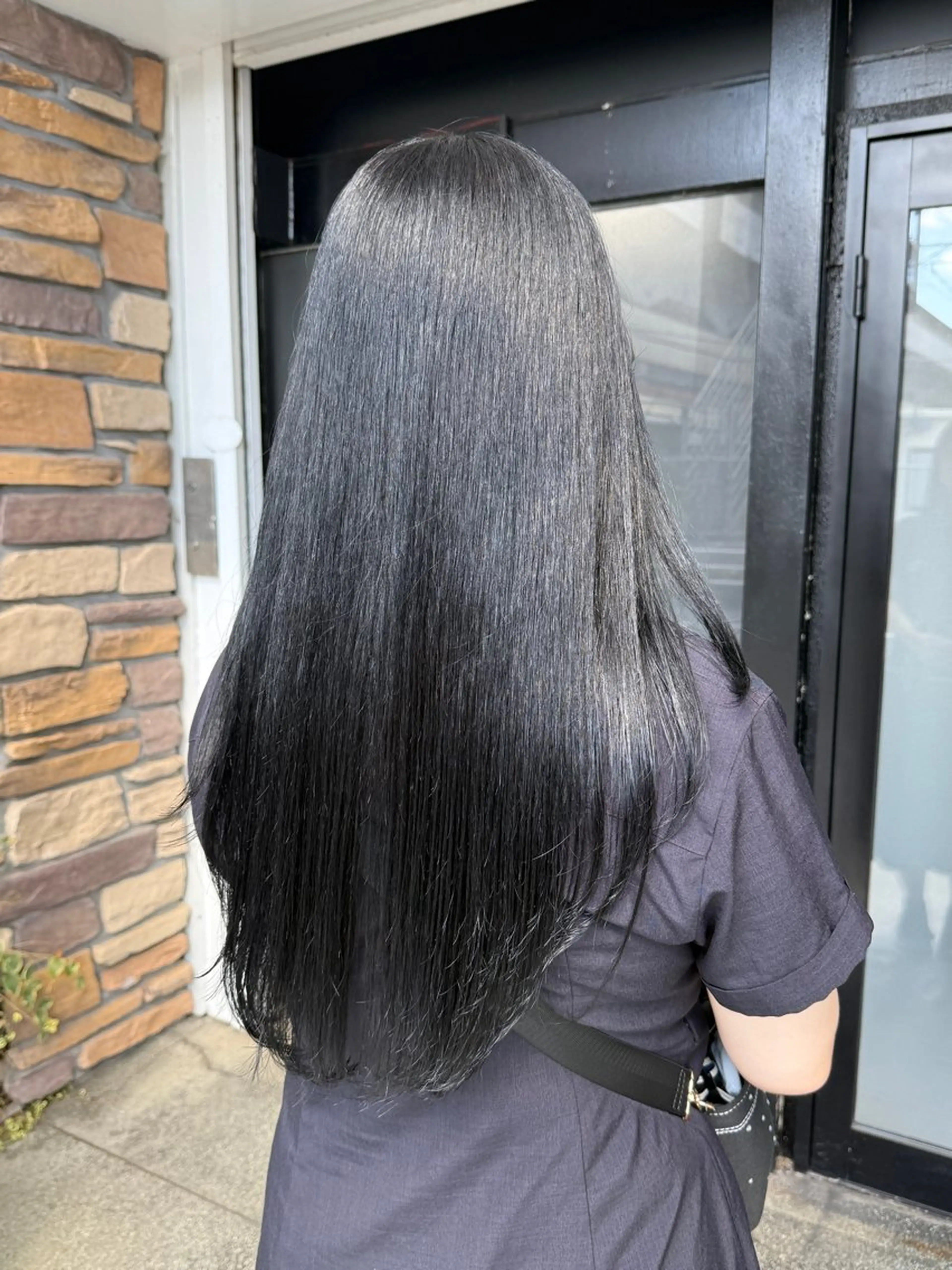 ロング カラー 黒髪 透明感カラー/パーマ 🌀アオノのヘアスタイル