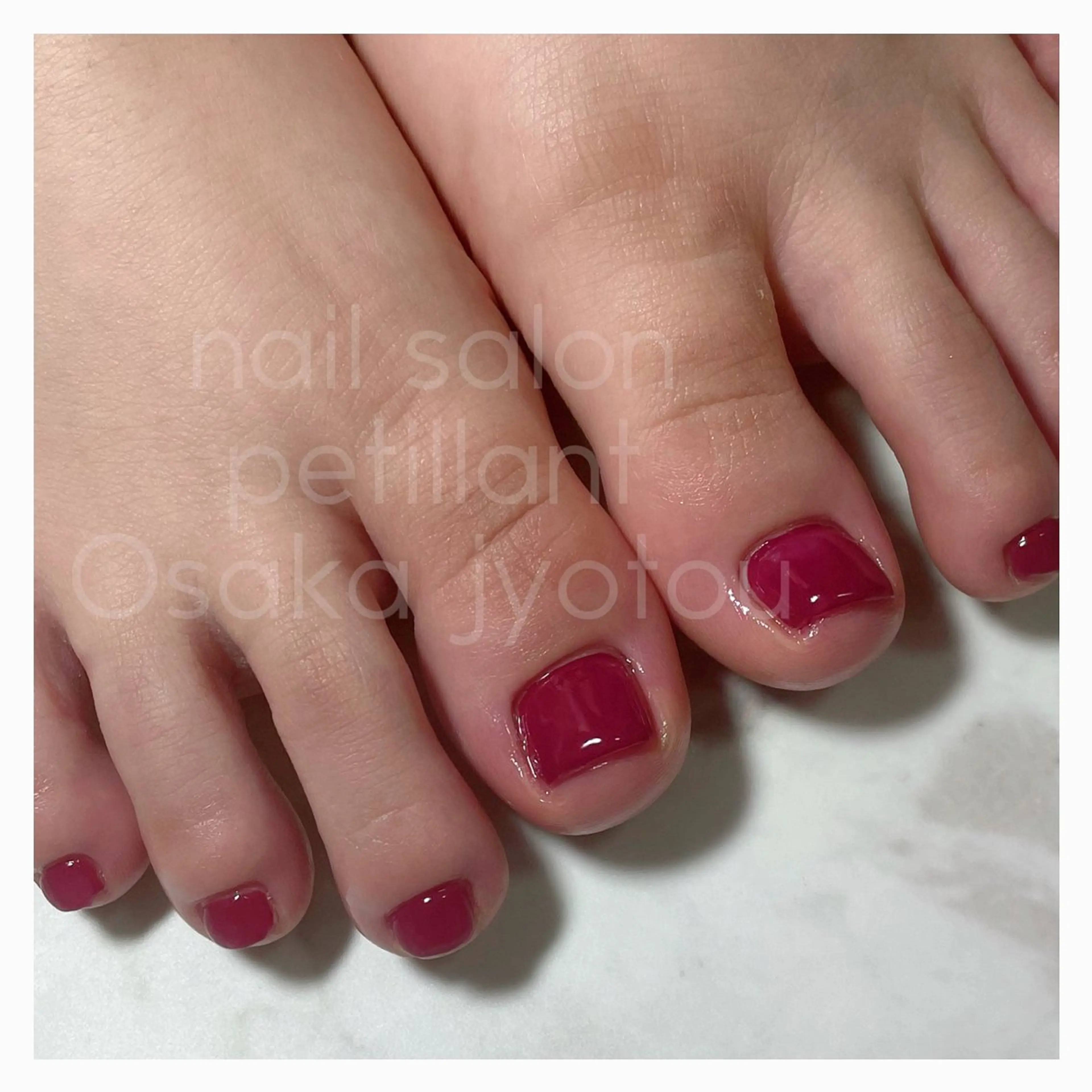 ネイル ボルドー クリアネイル nail salon petillantのネイルデザイン