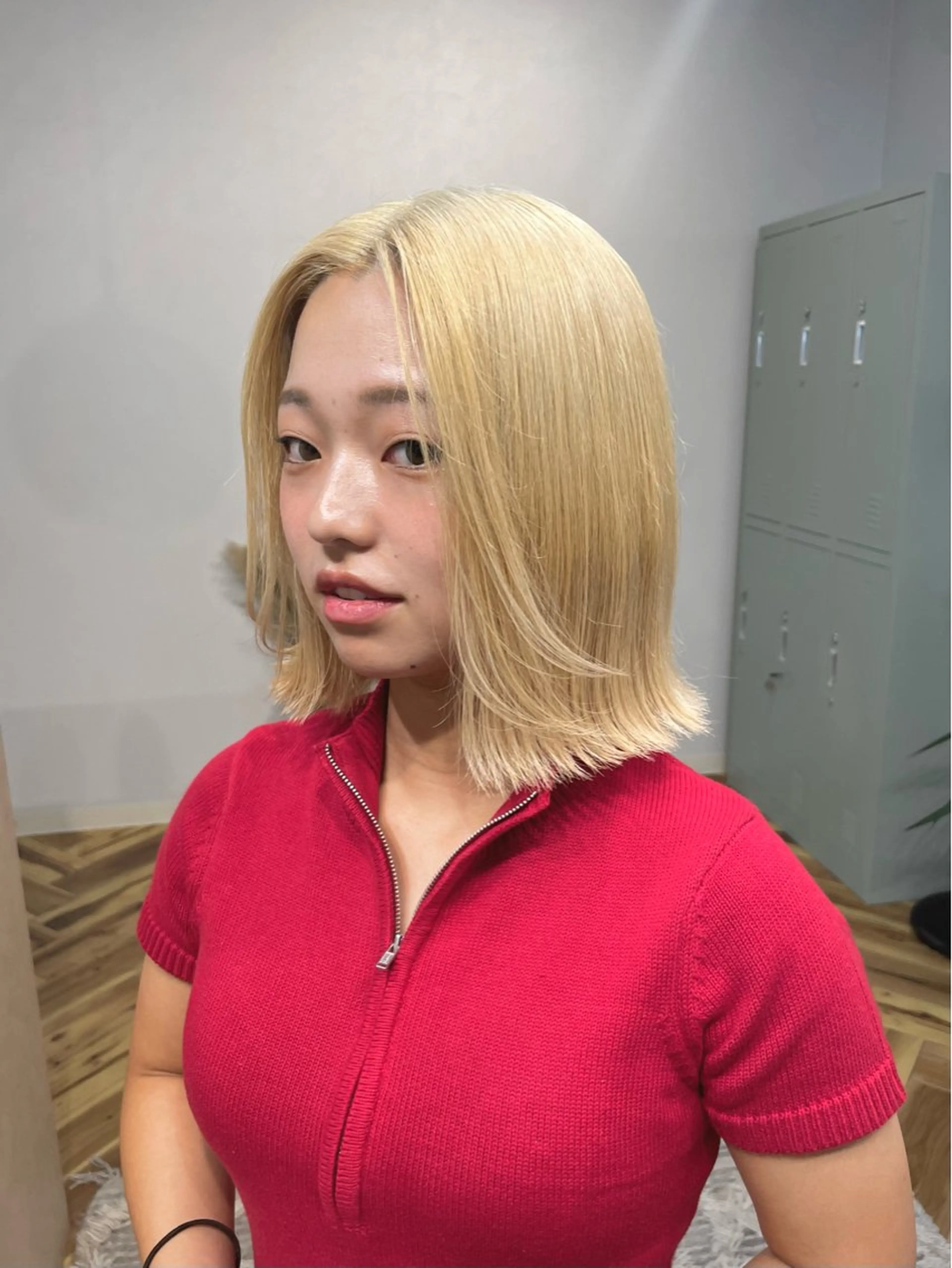 ミディアム カラー ブロンド lani hair salon所属・SHOTO ハイトー ン/ブロンドカラーのヘアスタイル