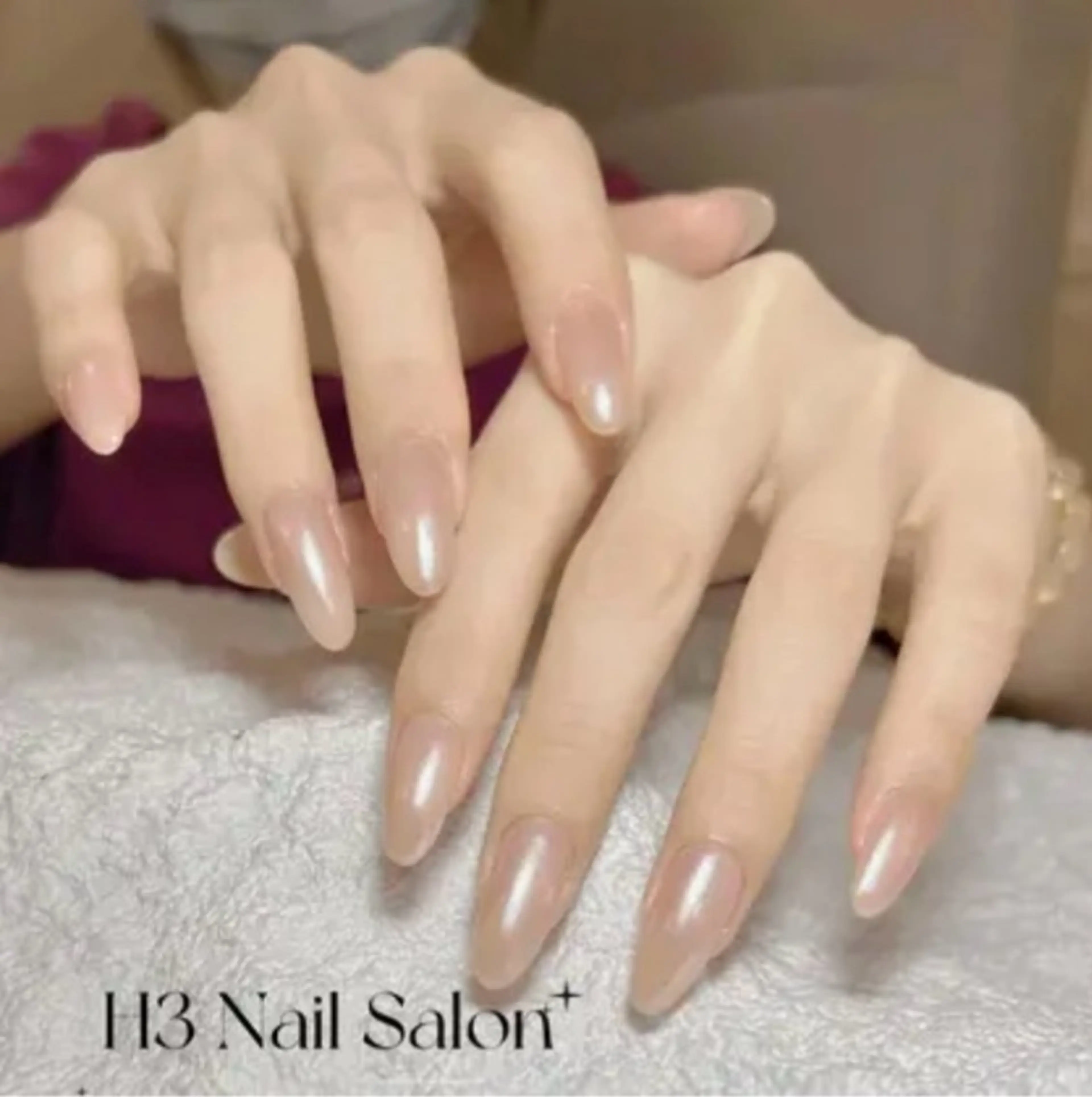 ネイル ハンドネイル H3 Nail Tsuki🦋💙のネイルデザイン