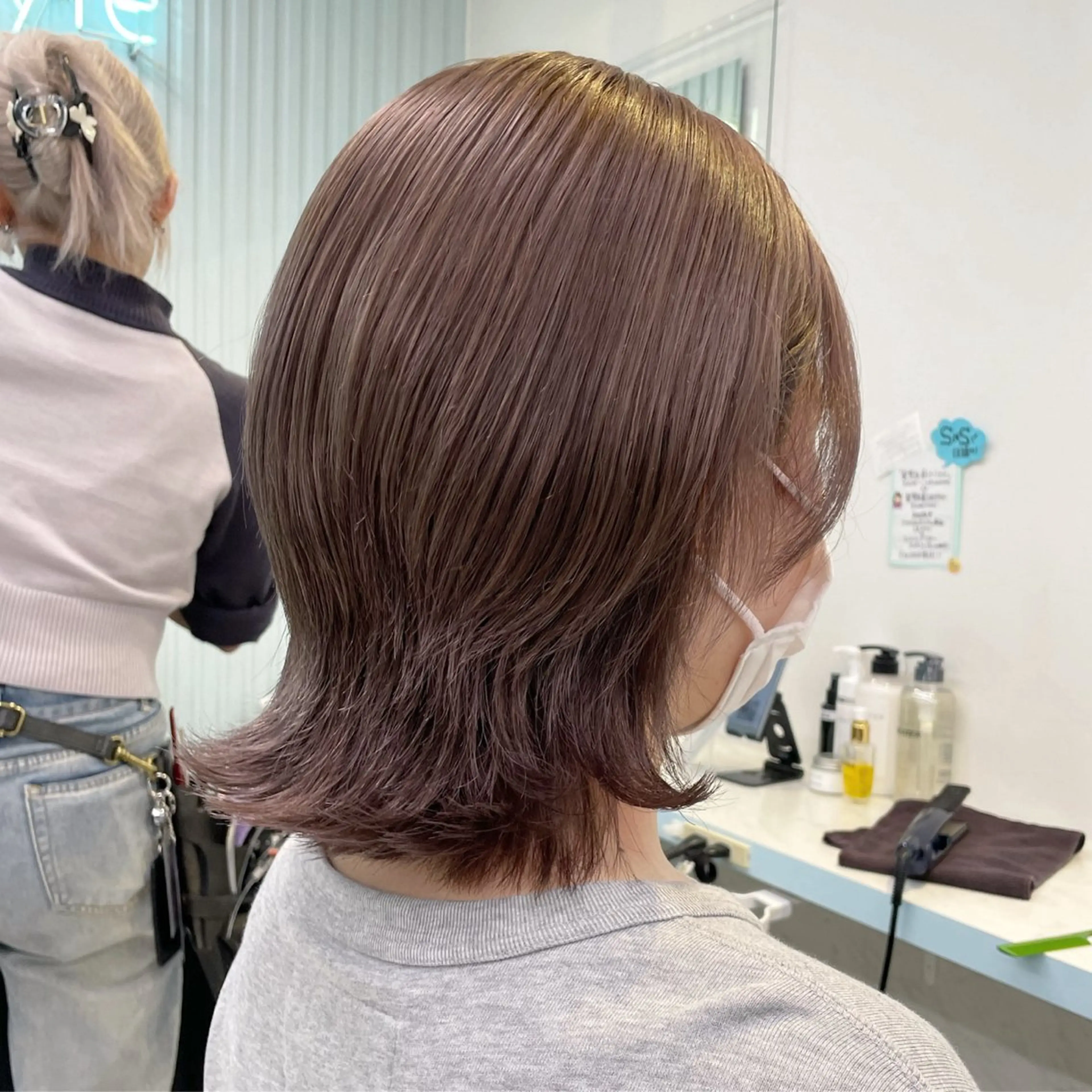 ミディアム カラー 【美髪矯正/絹髪】 🎀hinano🎀のヘアスタイル