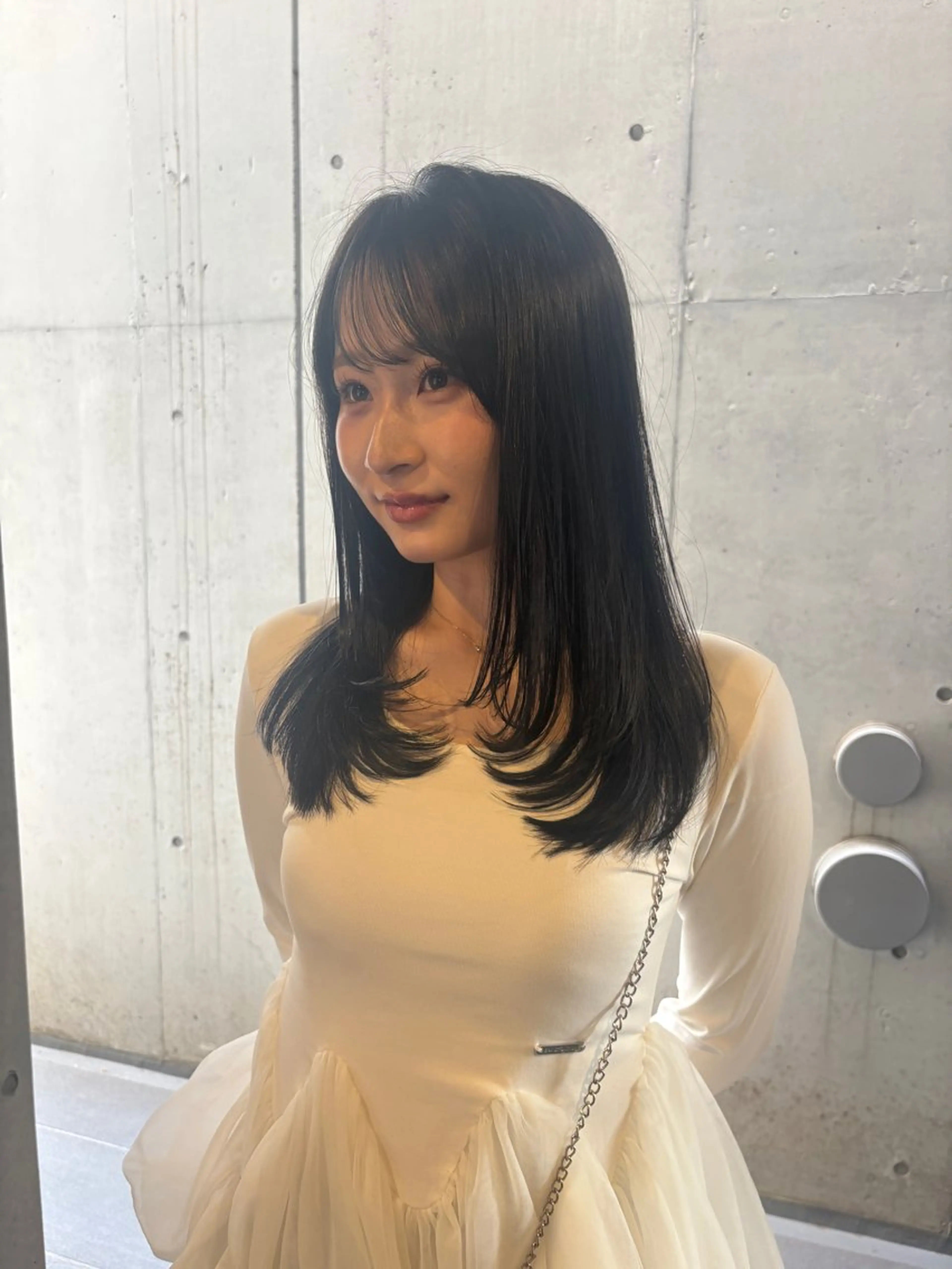 ミディアム カラー カット ヘアカラー トリートメント 韓国レイヤー/柔らか カラー/RIN🎀のヘアスタイル
