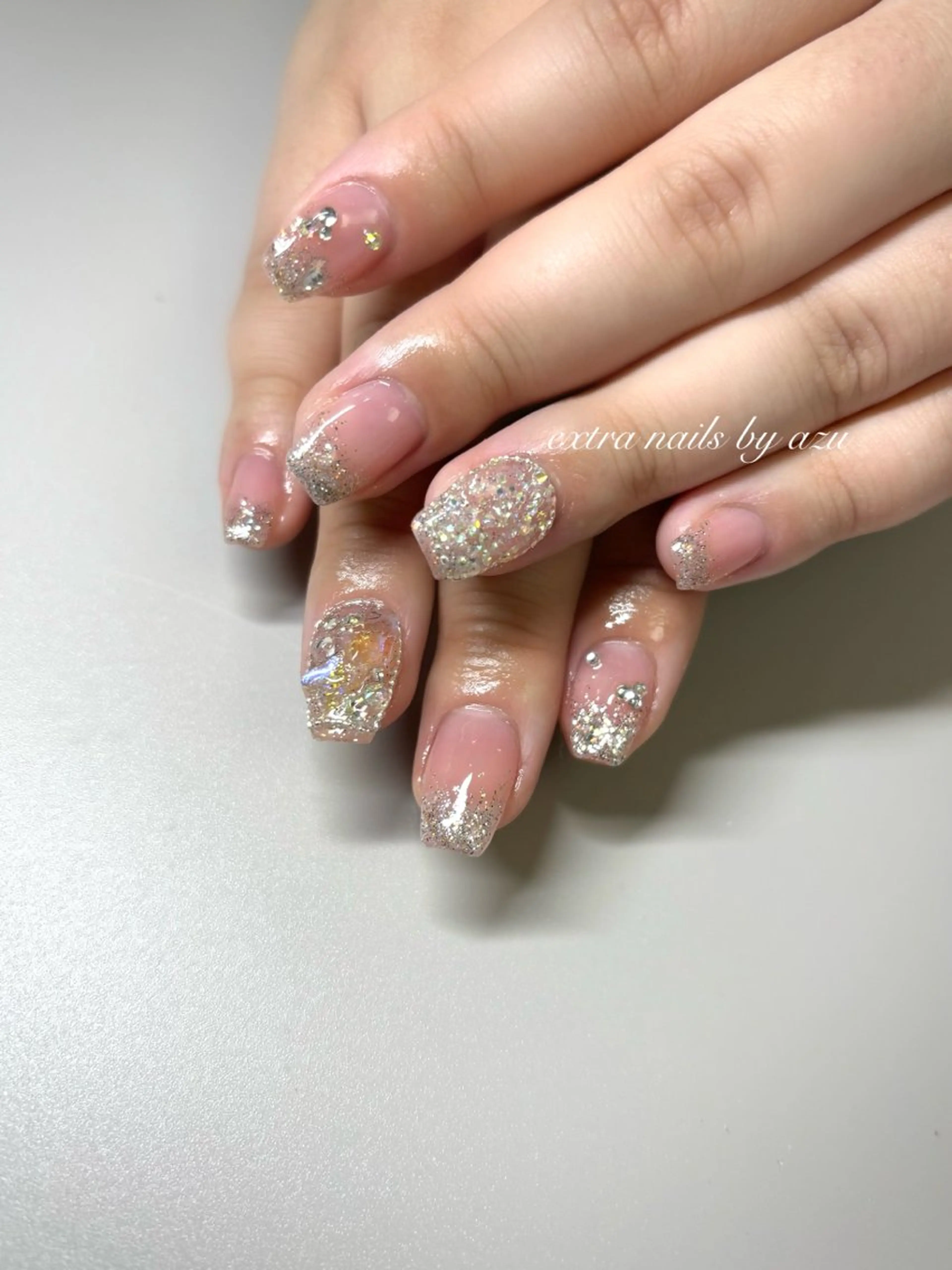 ネイル ピンク ワンホンネイル ハンドネイル extranails ／lemellaのネイルデザイン