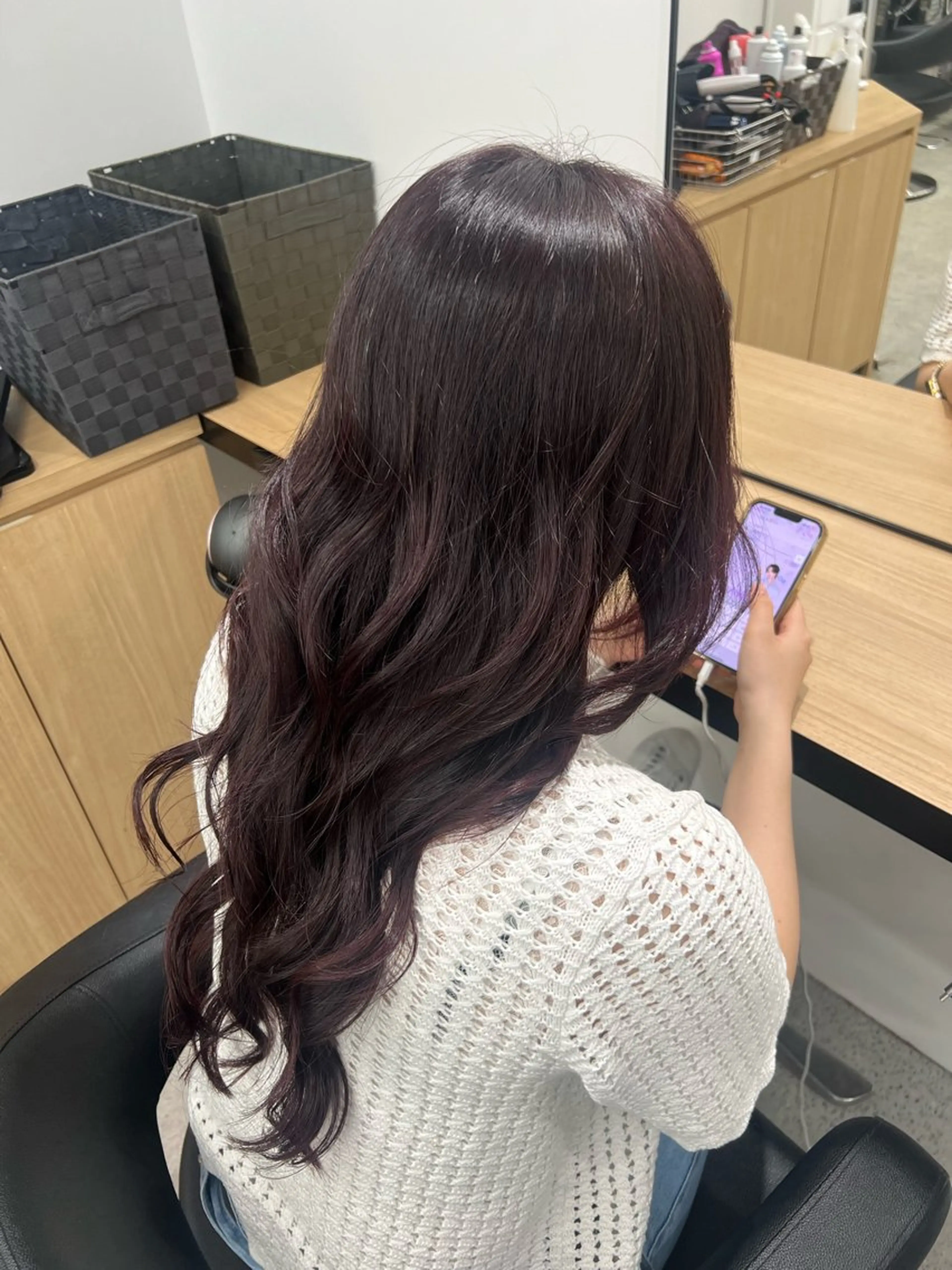 ロング カラー ヘアカラー 💗愛され暖色💗 ピンク/レッド💗のヘアスタイル