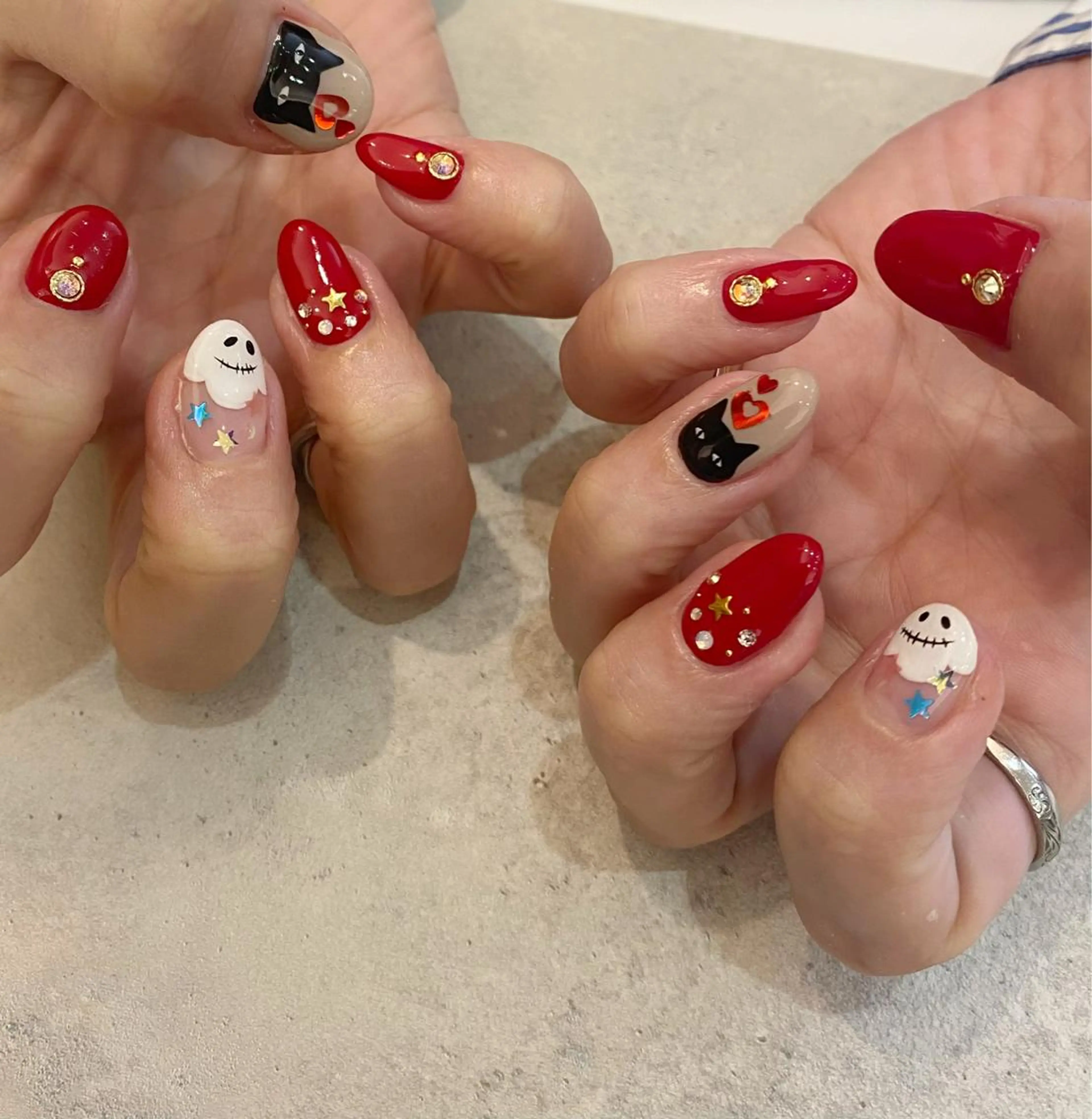ショート カラー ネイル Nailsalon Calmeのネイルデザイン