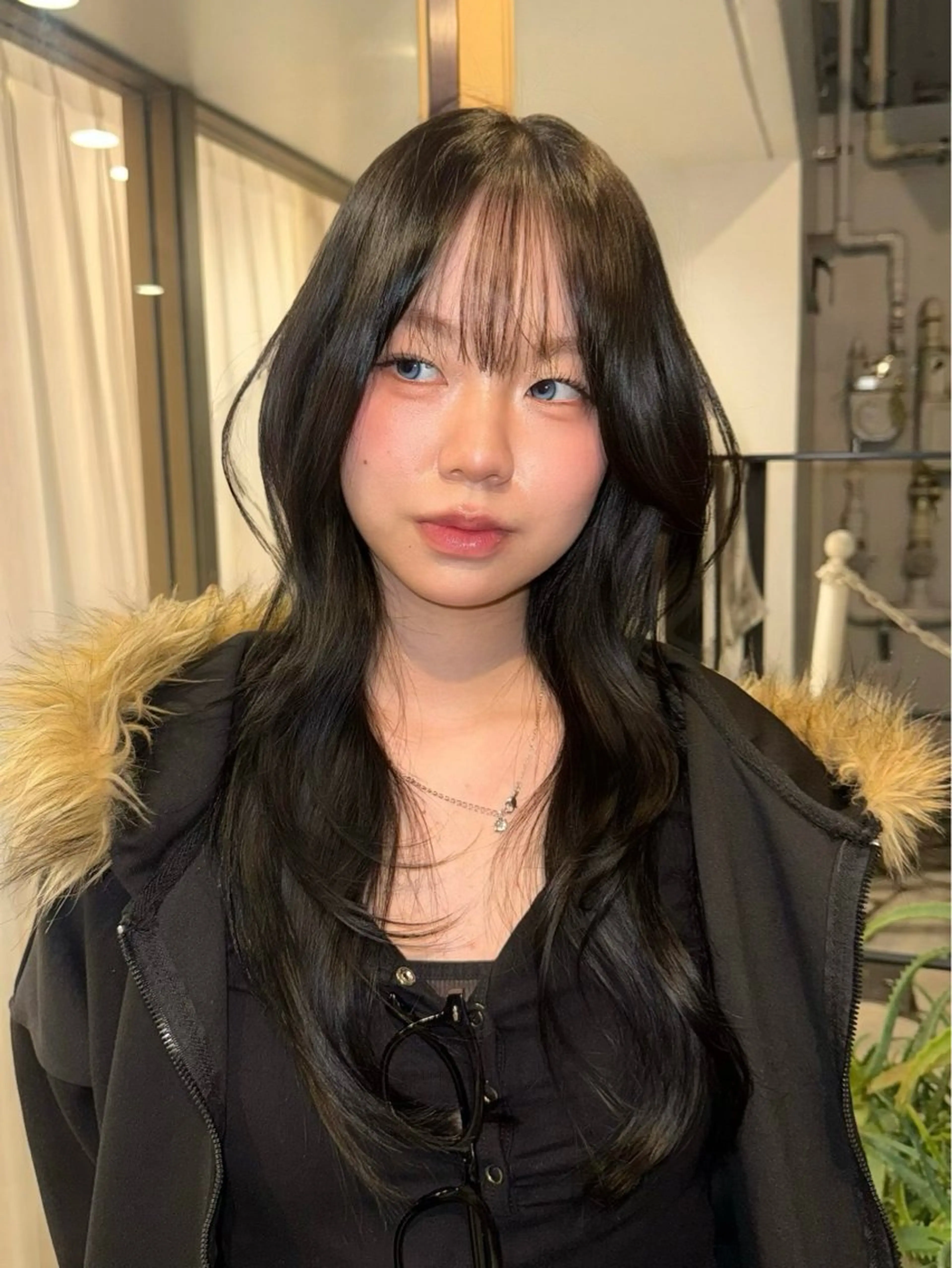 ロング ヘアカラー 韓国ヘア 🇰🇷 natsukiのヘアスタイル