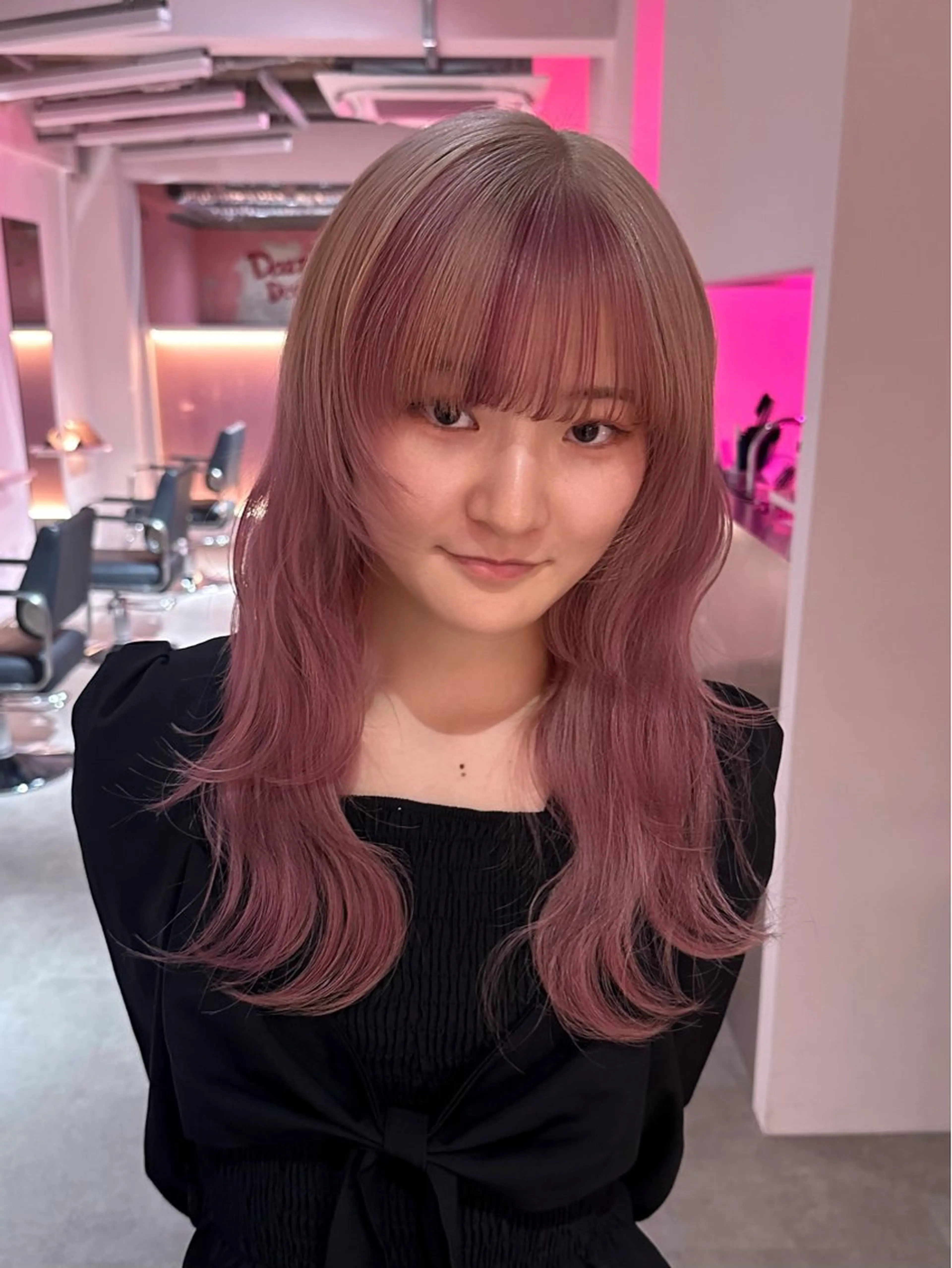 セミロング ブリーチカラー /MAHIROのヘアスタイル