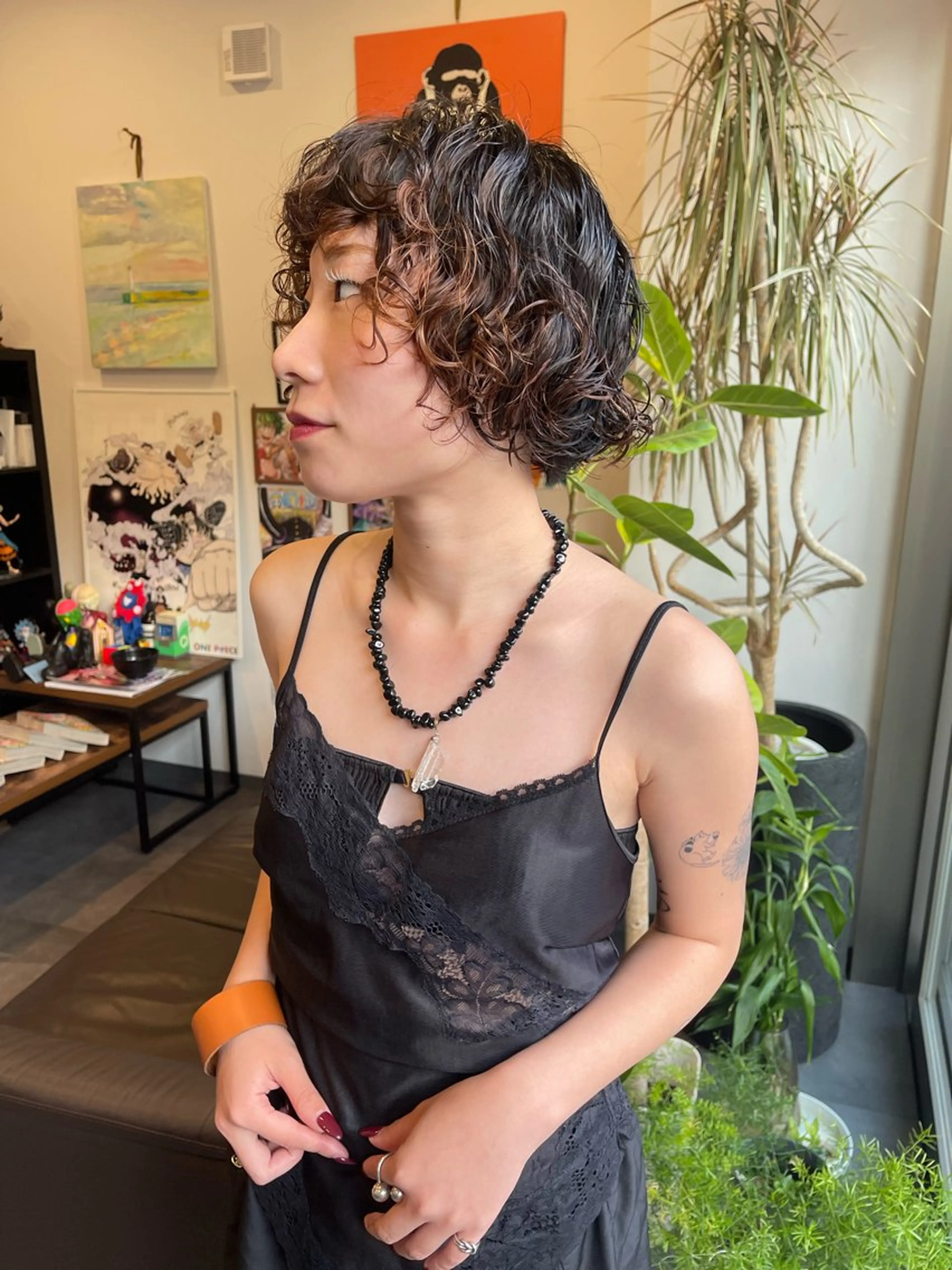 ミディアム パーマ ミディアムパーマ ボブ パーマ トリートメント アトム/ウルフ パーマ/レイヤーのヘアスタイル