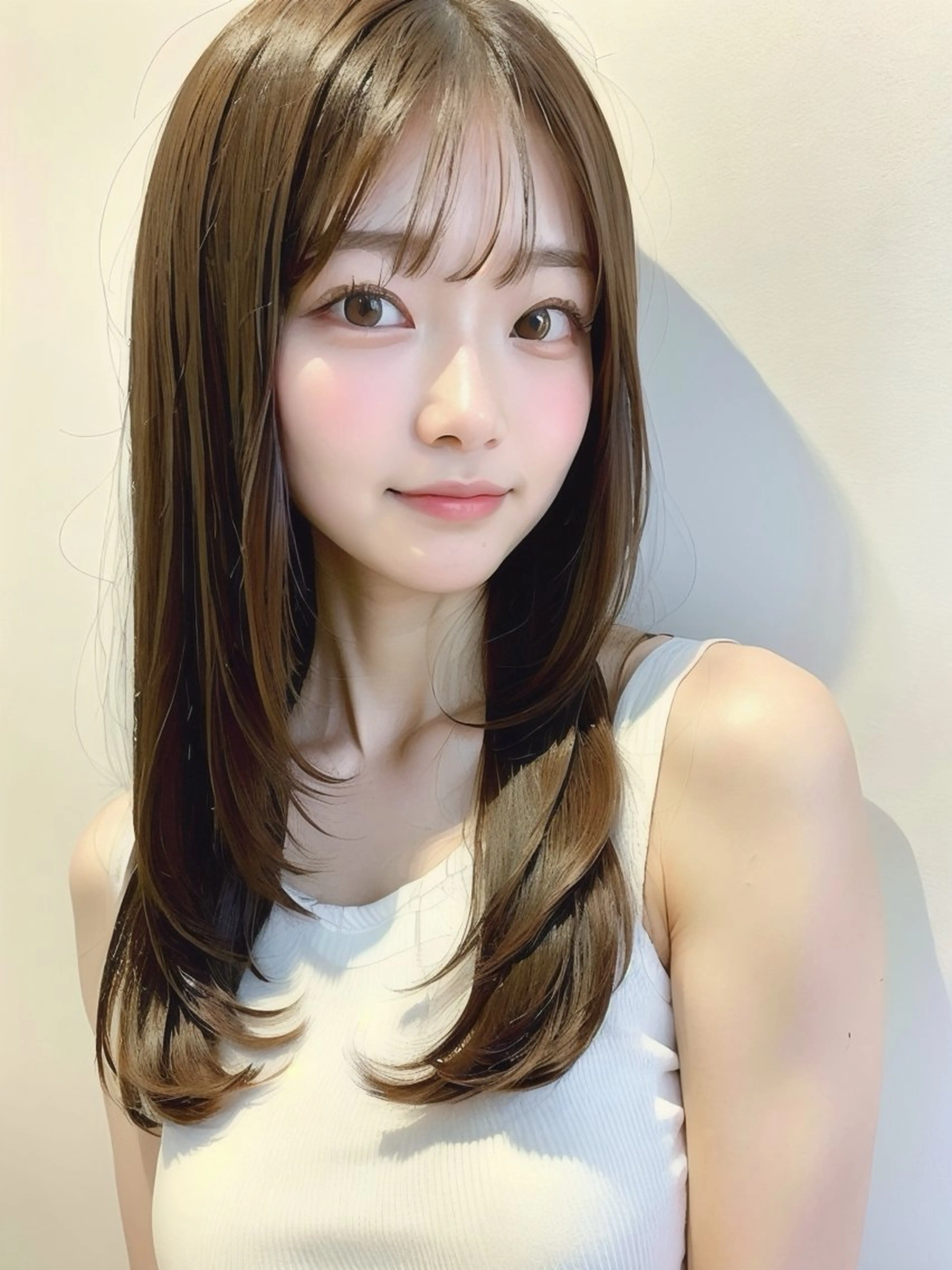 ロング ハイライト 髪質改善 韓国風ヘア レイヤーカット 縮毛矯正 カット ヘアカラー トリートメント 髪質改善/レイヤー/ ショート/koshiのヘアスタイル
