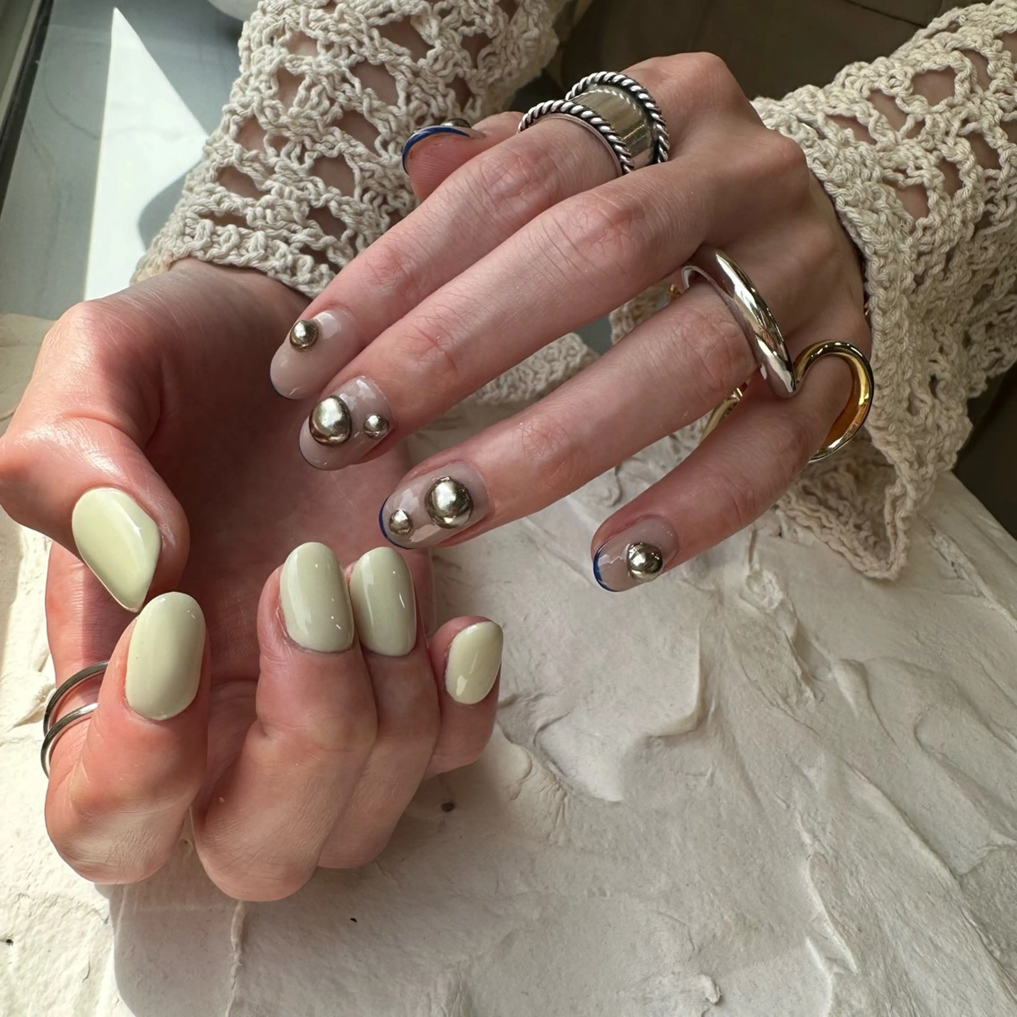 ネイル マグネットネイル ニュアンスネイル ハンドネイル Natsuko 🪼のネイルデザイン