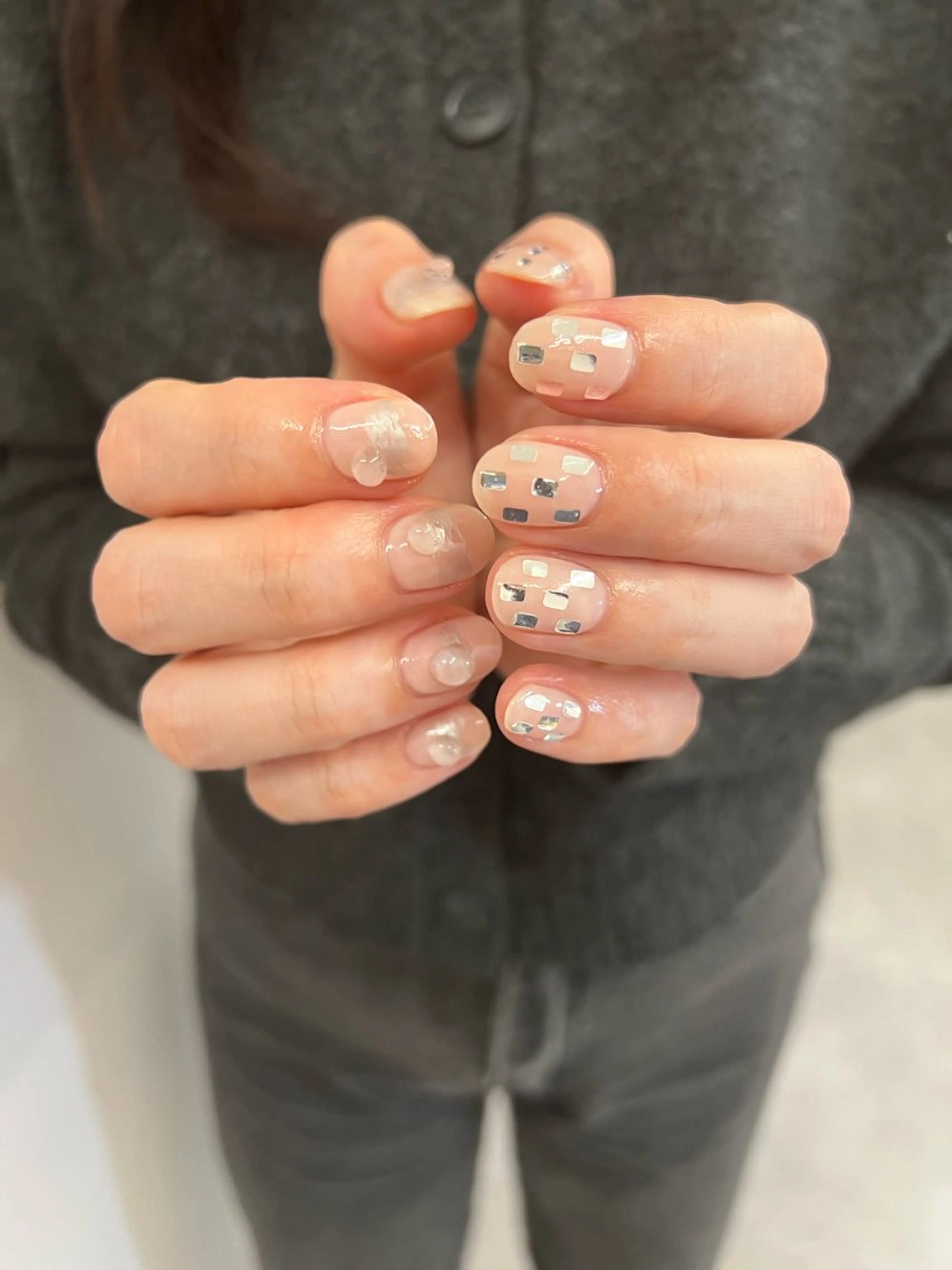ネイル フレンチネイル ジェルネイル マグネットネイル ミラーネイル ニュアンスネイル ハンドネイル ハンドケア Bana_ Nailのネイルデザイン