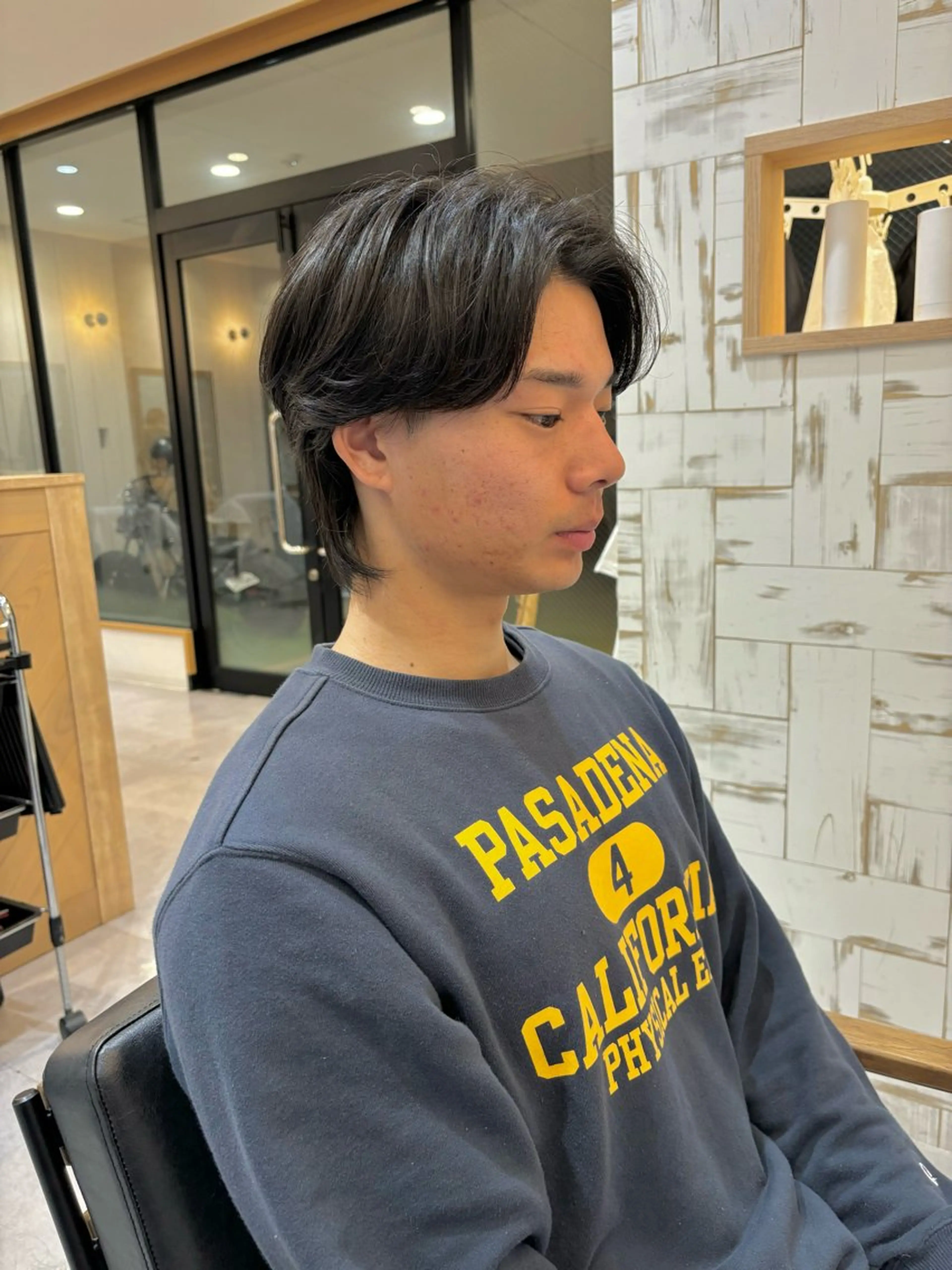 メンズ センターパート メンズパーマ メンズショート カット 【メンズショート 特化】村斎　伶次のヘアスタイル