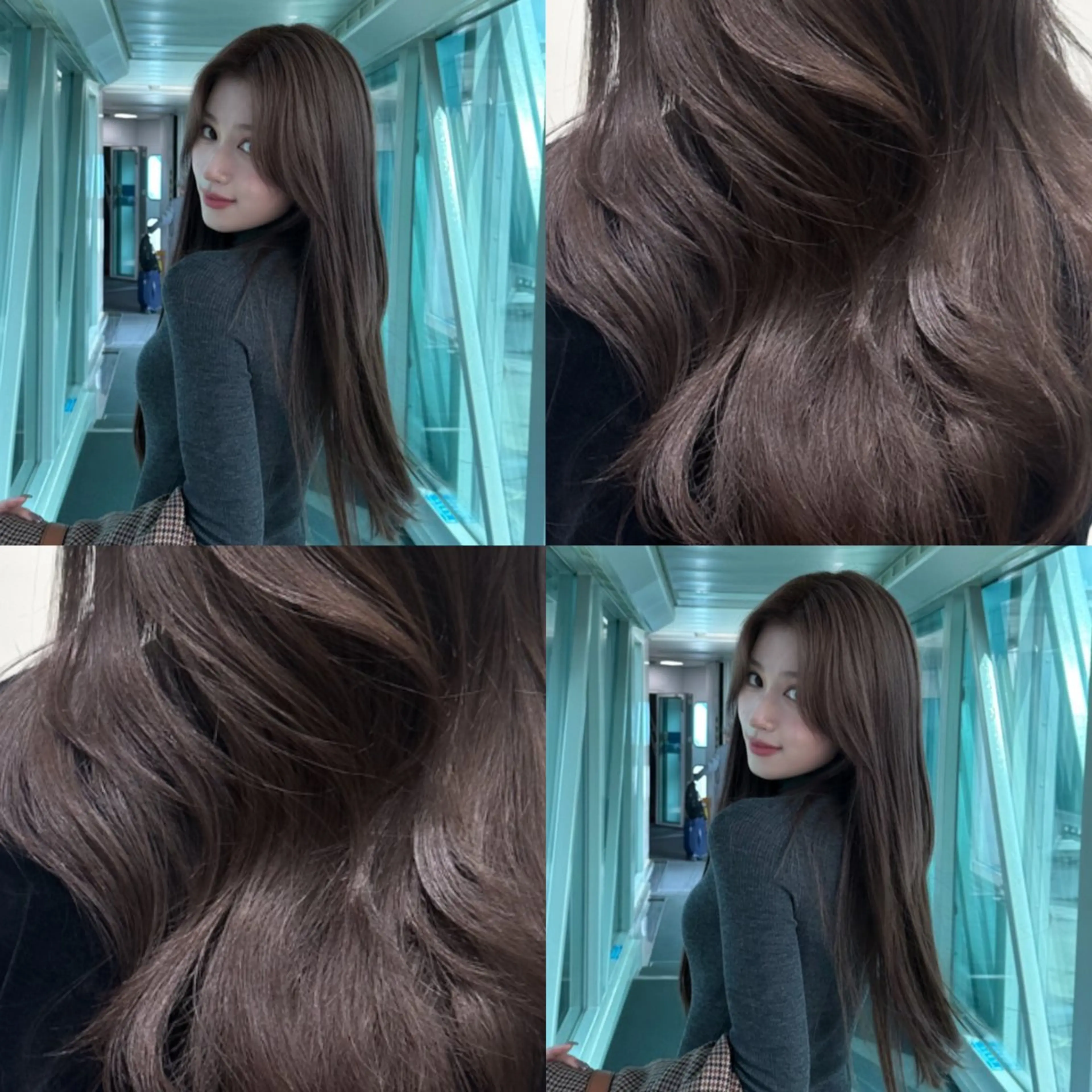 ロング 韓国風ヘア kanon本厚木 シースルーマッシュのヘアスタイル