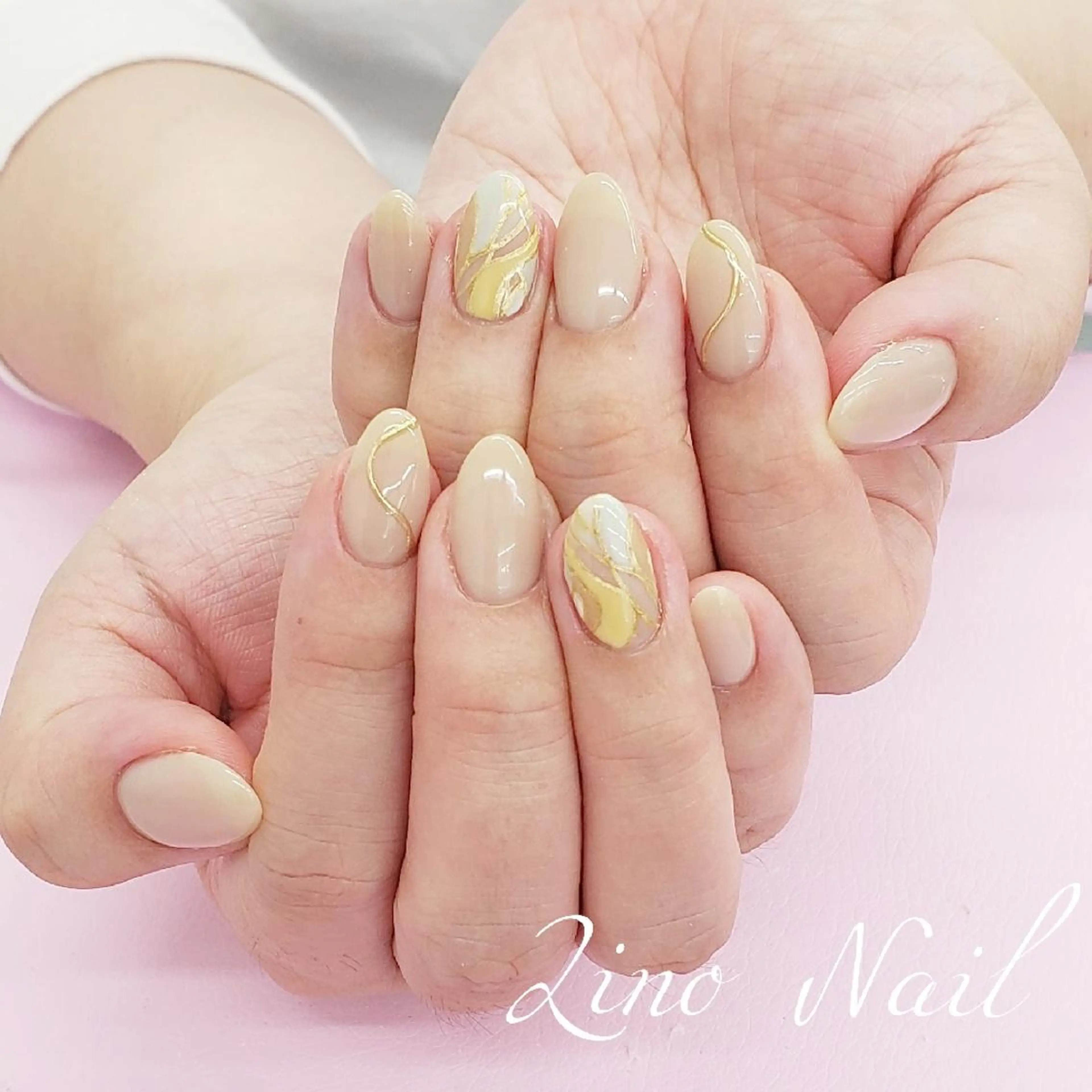 ネイル カジュアル ジェルネイル ミラーネイル ニュアンスネイル オフィスネイル ハンドネイル Lino Nailのネイルデザイン
