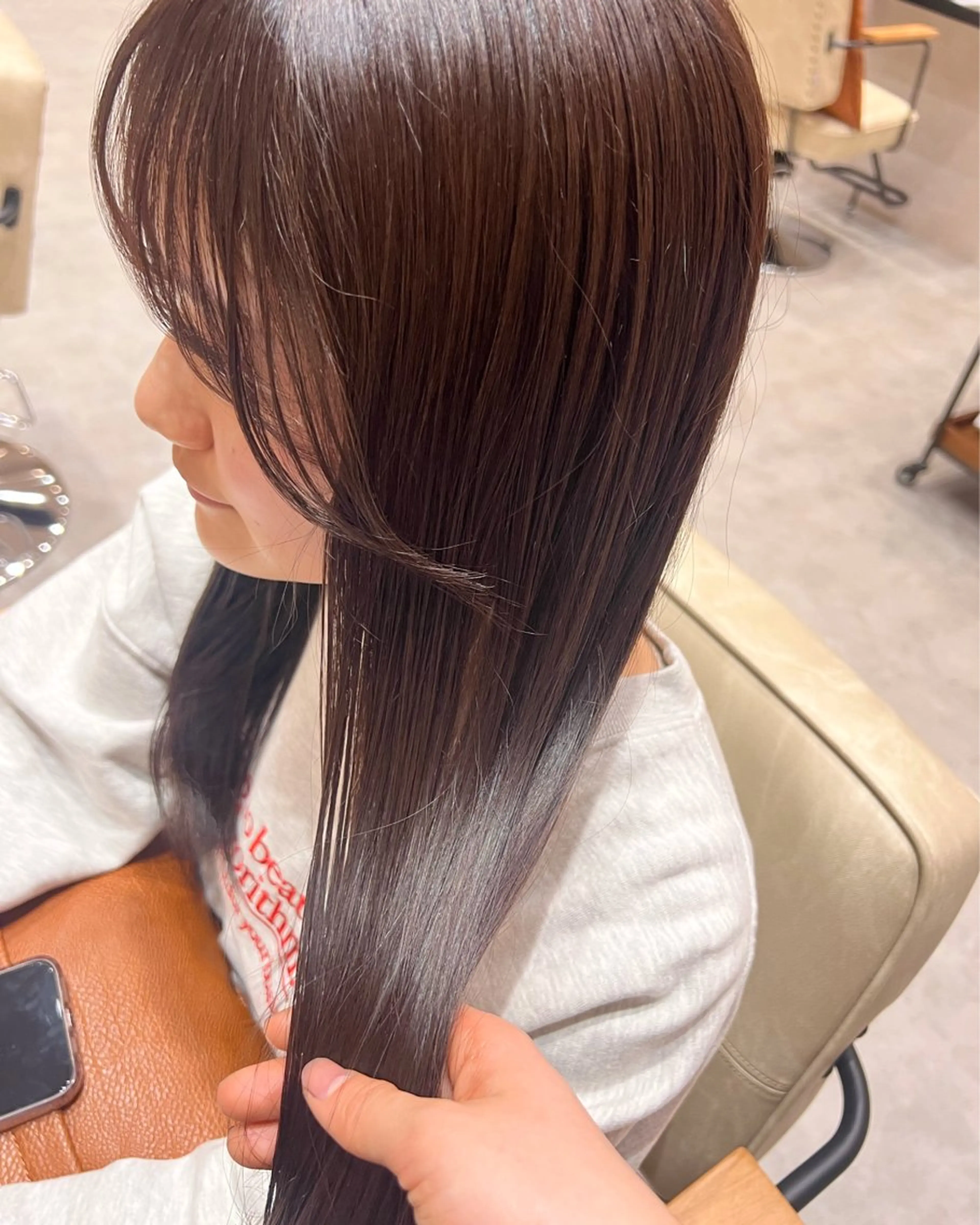 セミロング カラー ベージュカラー ブラウンカラー 透明感/ベージュ /kazui🐈のヘアスタイル
