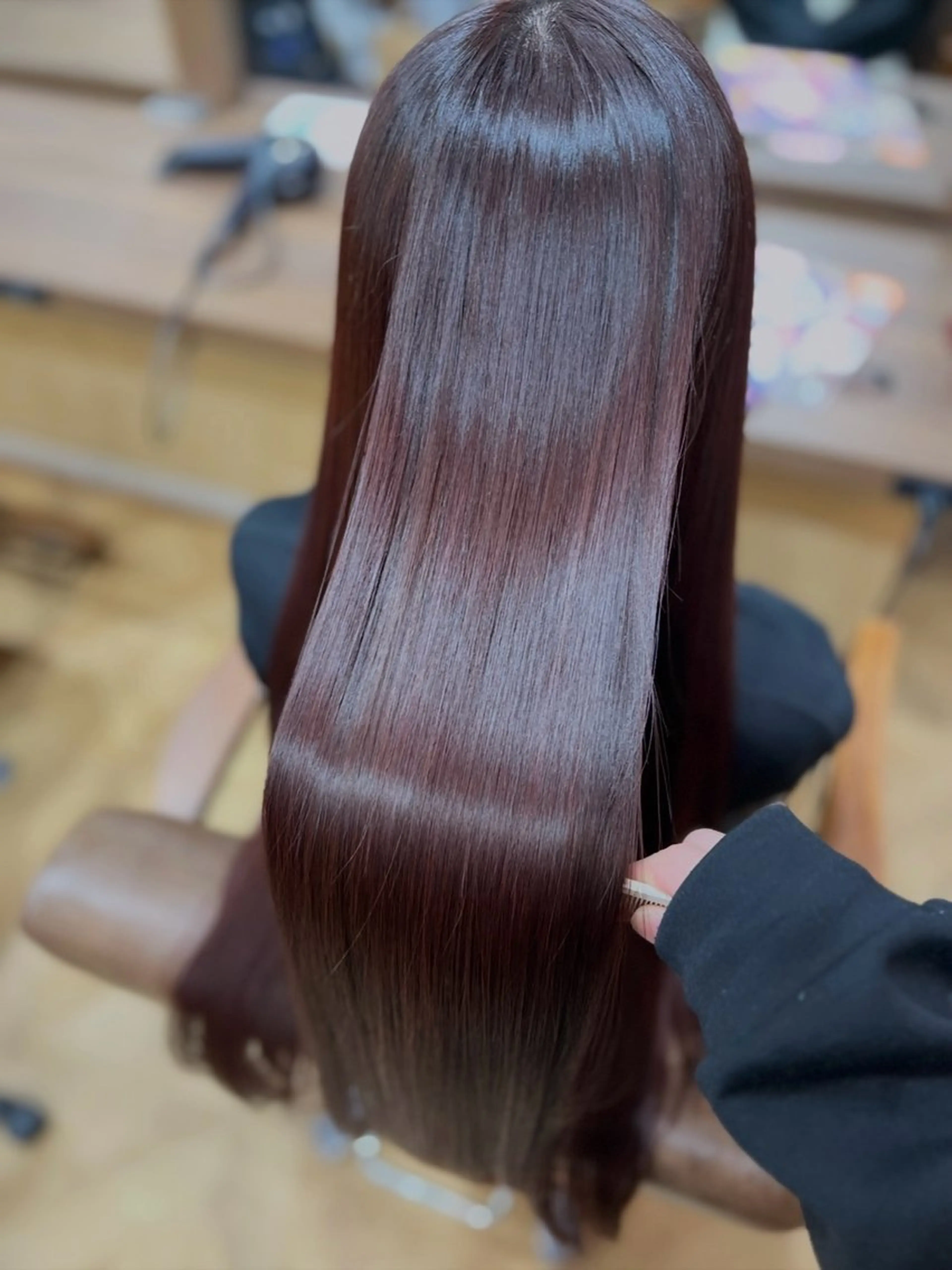 ロング カラー レッドカラー トリートメント カット ヘアカラー トリートメント 有田 仁志のヘアスタイル