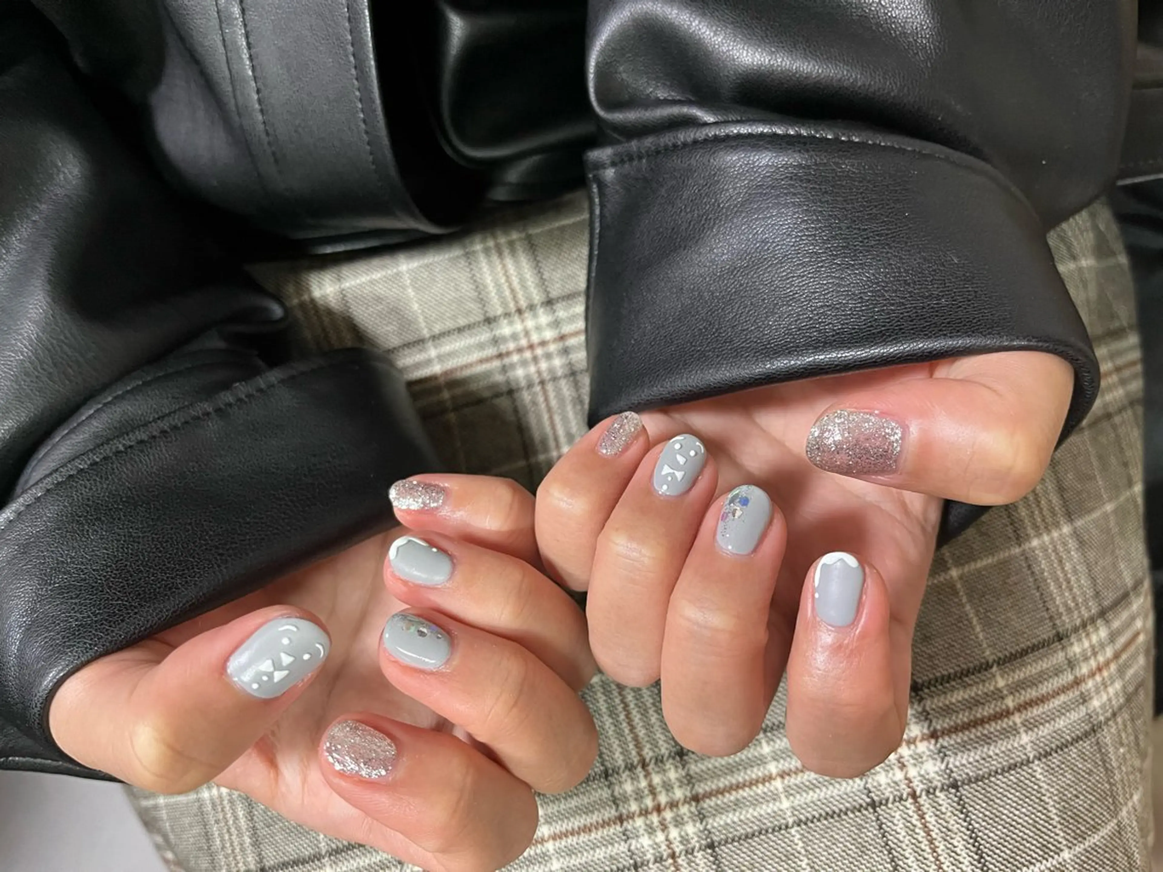 ネイル ジェルネイル 韓国ネイル パラジェル 冬ネイル クリスマス kikinail 溝の口のネイルデザイン