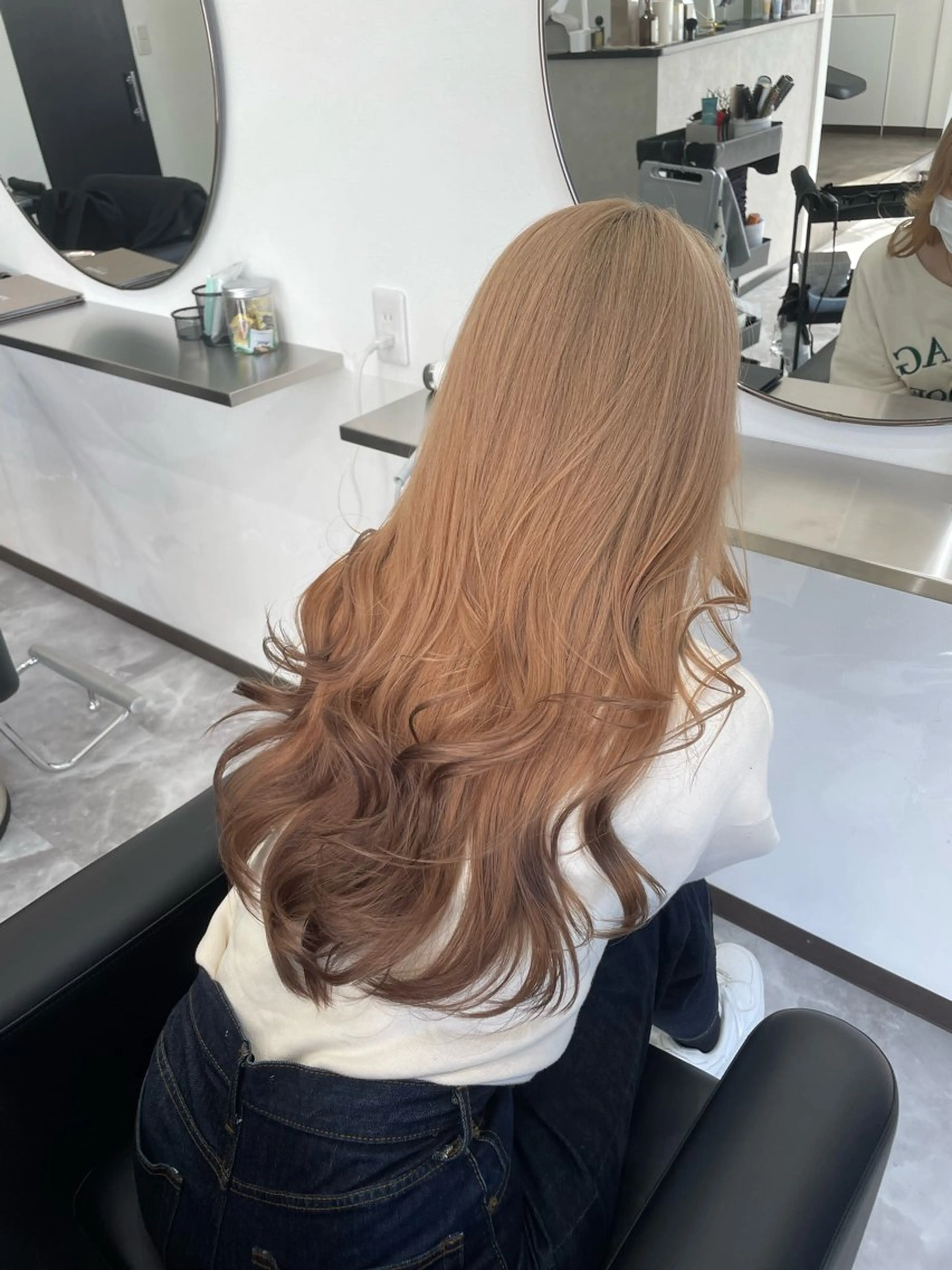 セミロング ヘアカラー トリートメント 🦖JIN HAIR DESIGN🦖のヘアスタイル