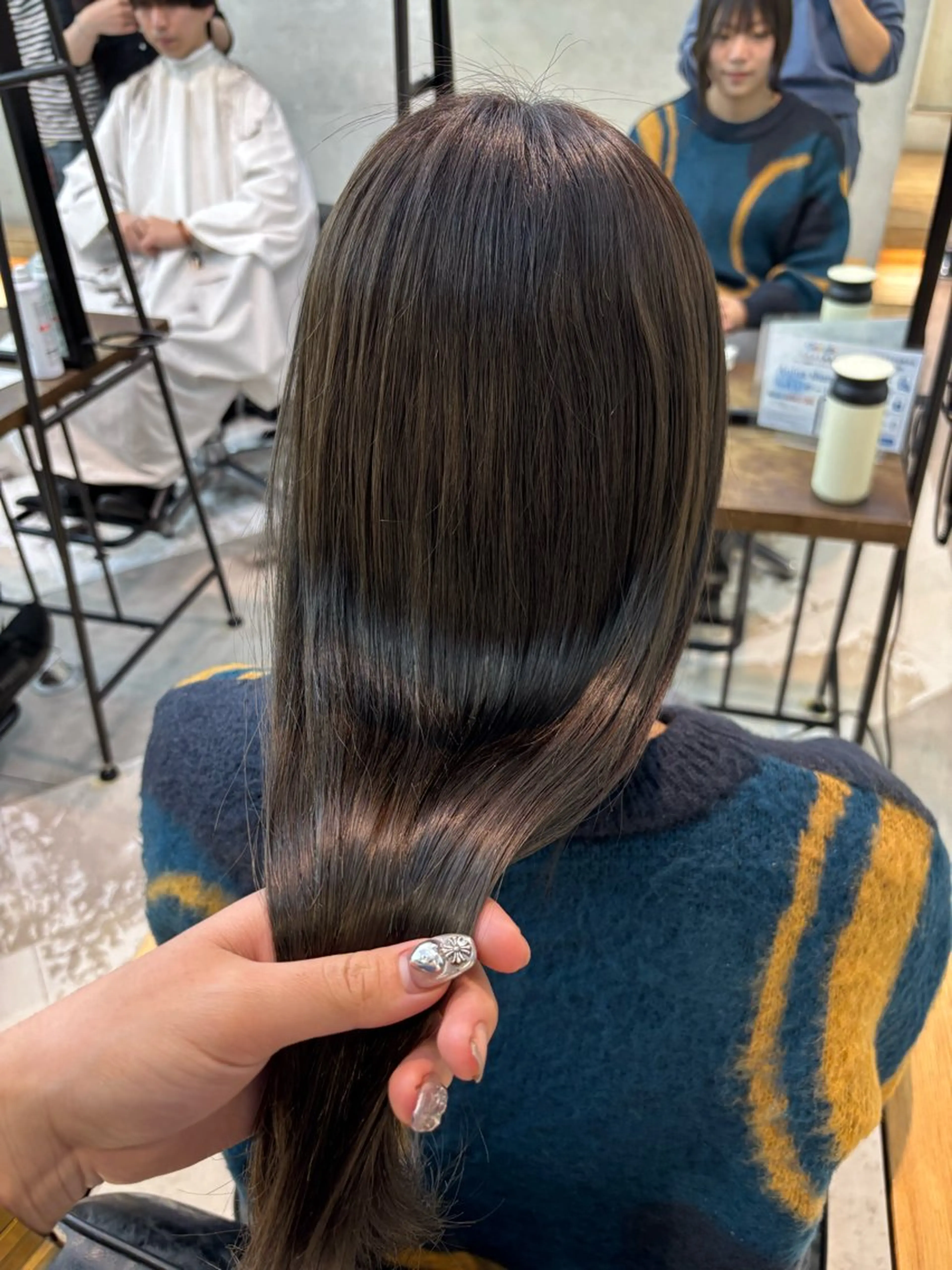 ロング カラー カット ヘアカラー メンズパーマ/ メッシュ📍ﾕﾘのヘアスタイル