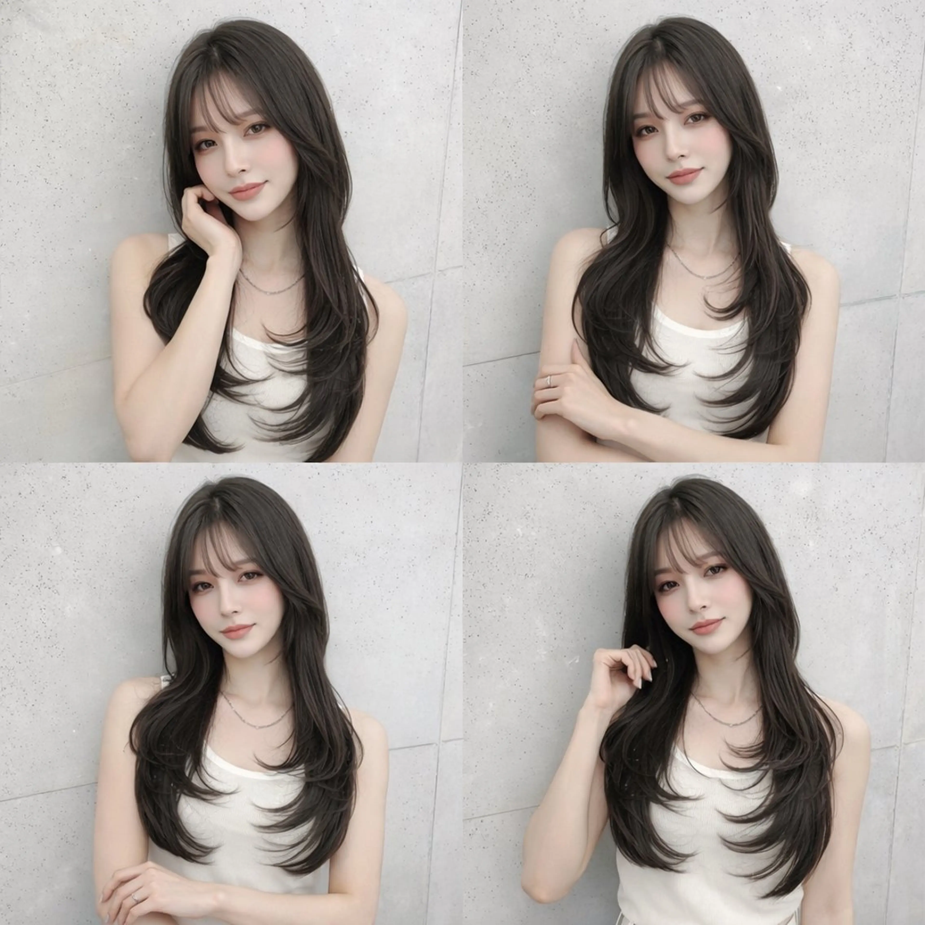 ロング ハッシュカット 髪質改善 レイヤーカット 縮毛矯正 トリートメント カット 縮毛矯正 トリートメント ♦️髪質改善縮毛矯正 美髪💍谷口克也♦️のヘアスタイル