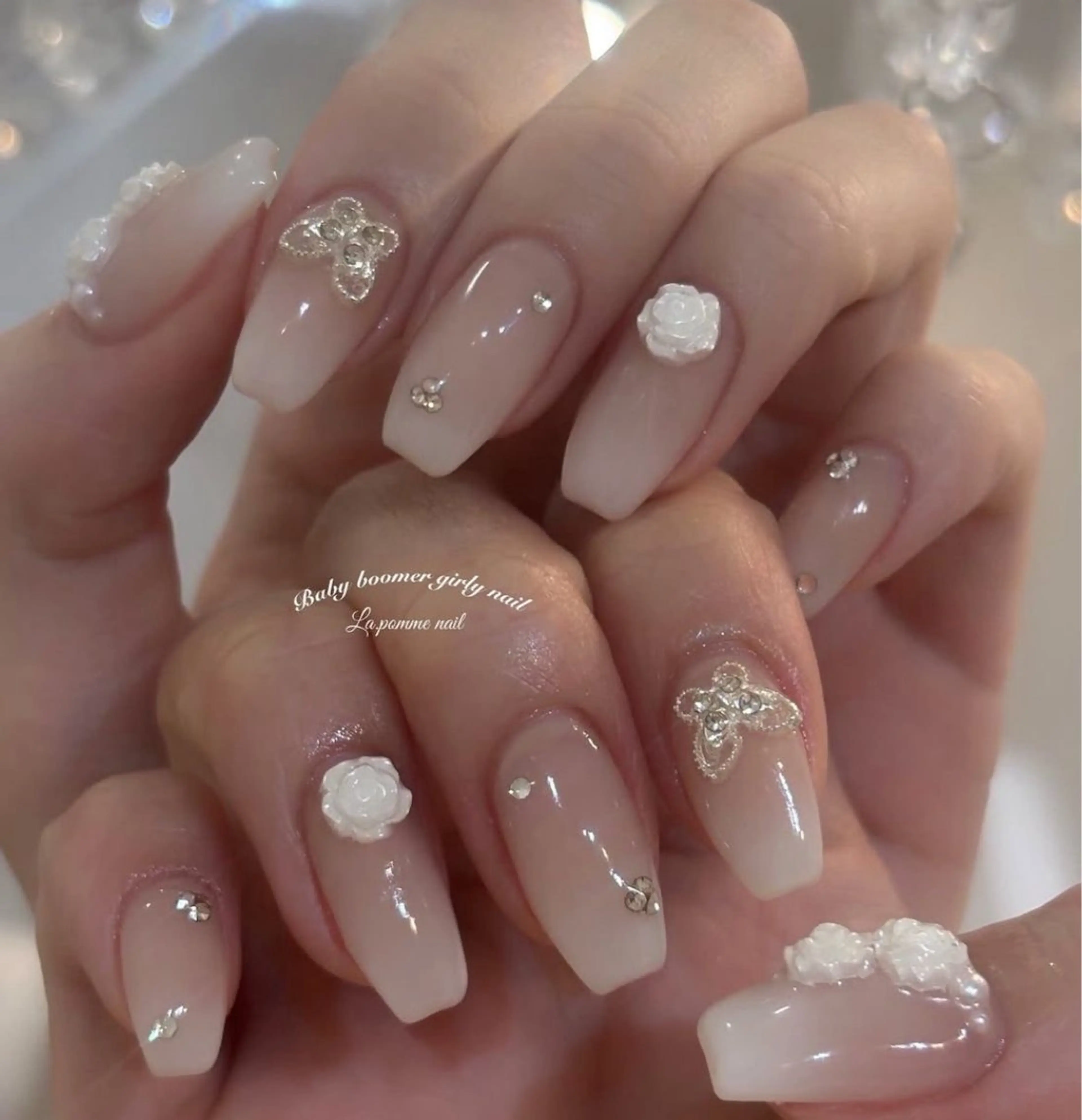 ネイル 韓国ネイル 持ち込み ニュアンスネイル ネイルチップ 冬ネイル LISA ANA.CHUOのネイルデザイン