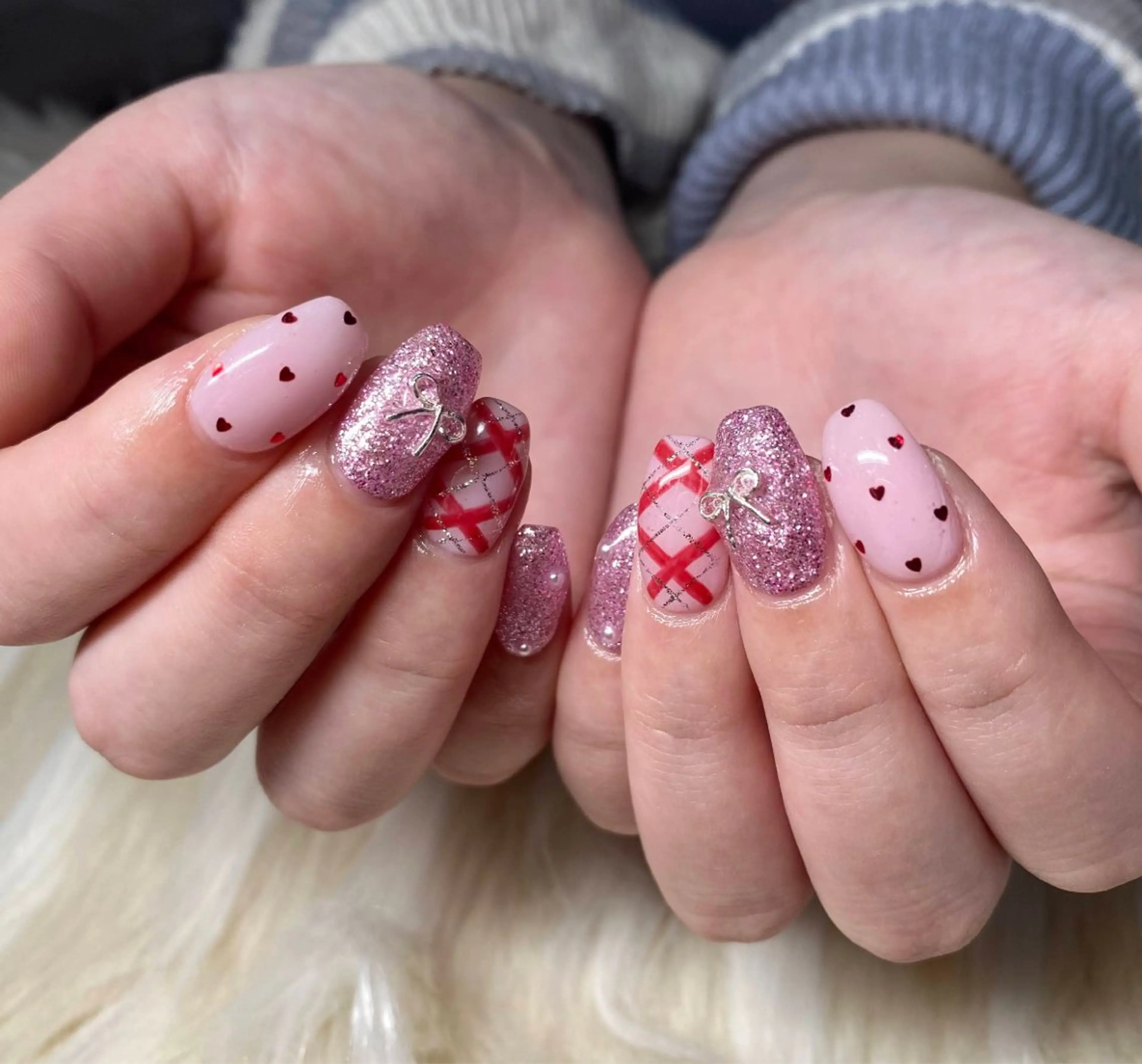 ネイル 長さ出し フレンチネイル ジェルネイル グラデーション ハート ハンドネイル Nail&eye Belire 新宿のネイルデザイン