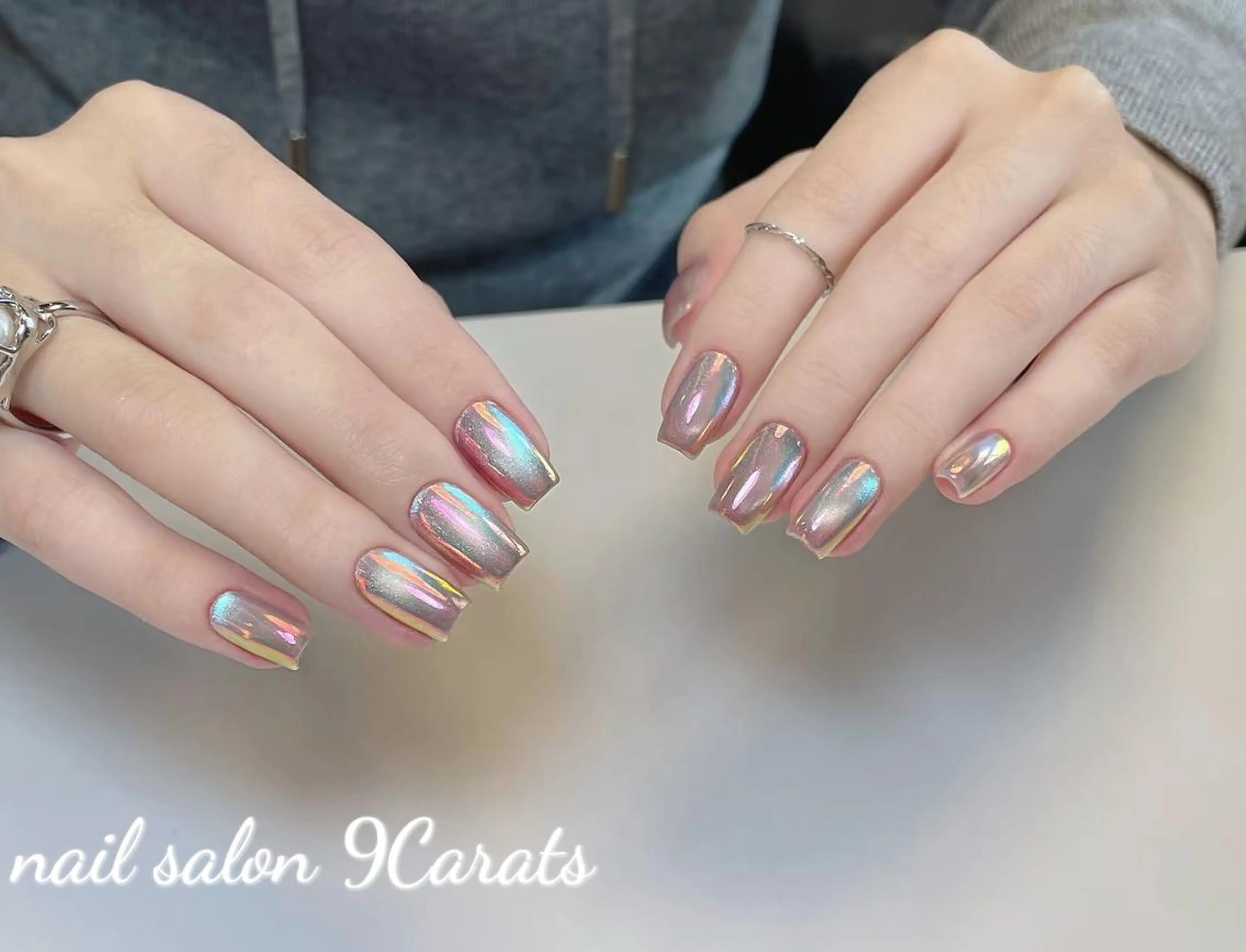 ネイル ハンドネイル 💜ワンホンネイル ナインカラット💎のネイルデザイン