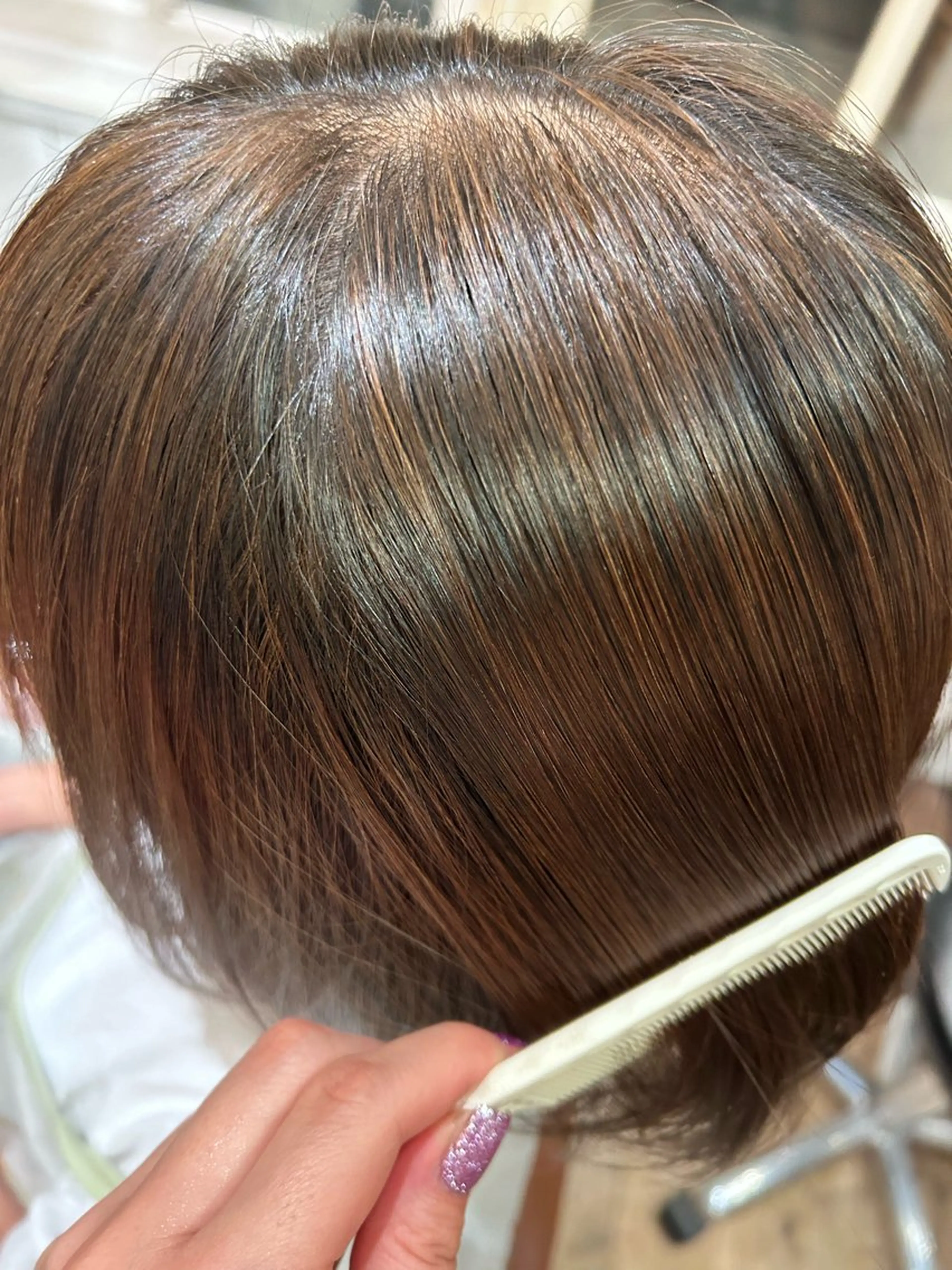 🌈 🤍頭皮ダメージゼロ ファッションリタッチカラー 3stepトリートメント付きの写真