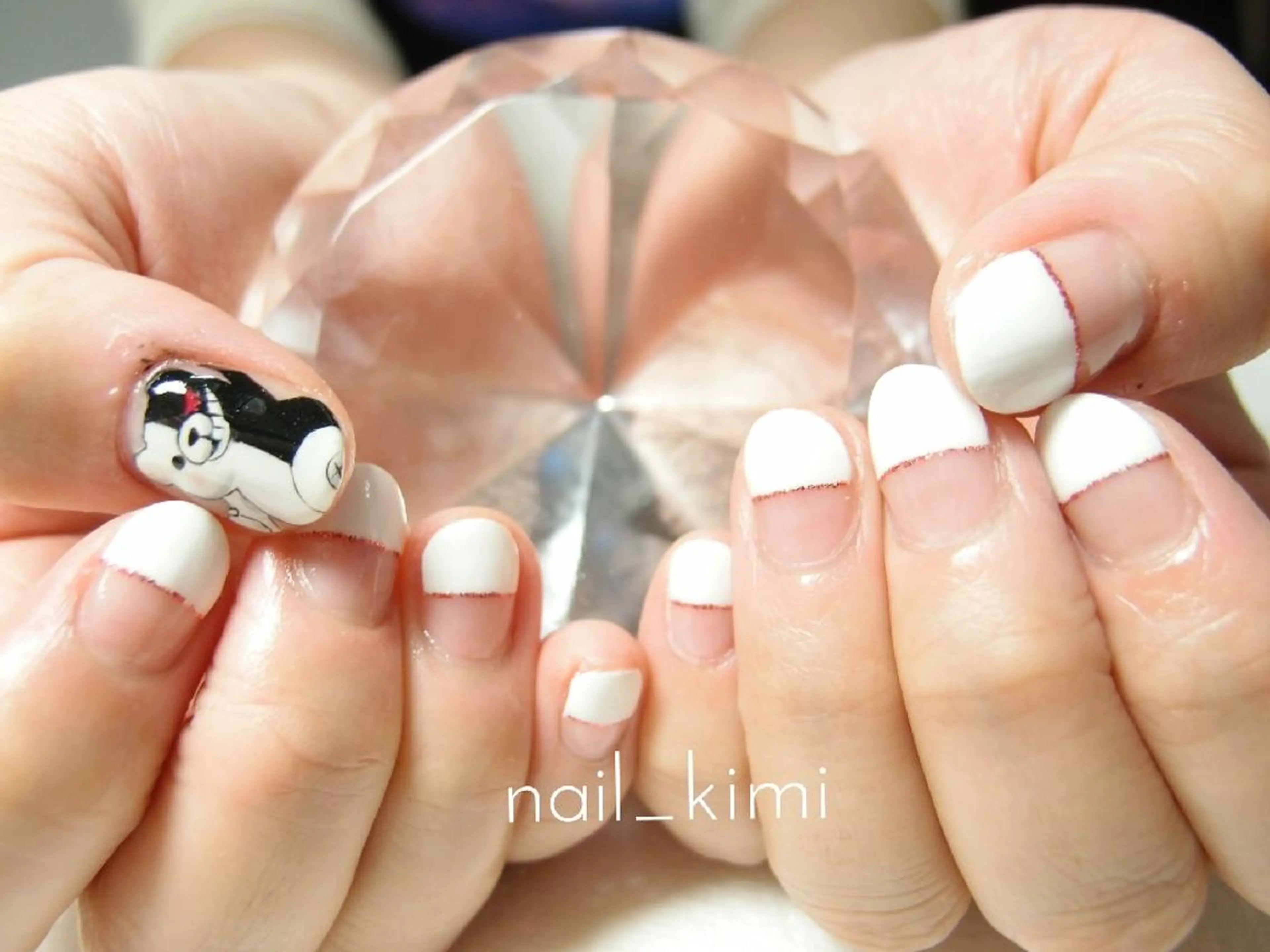 ネイル メンズ フレンチネイル ラメ(グリッター) ETHOSENSE. kimikaのネイルデザイン
