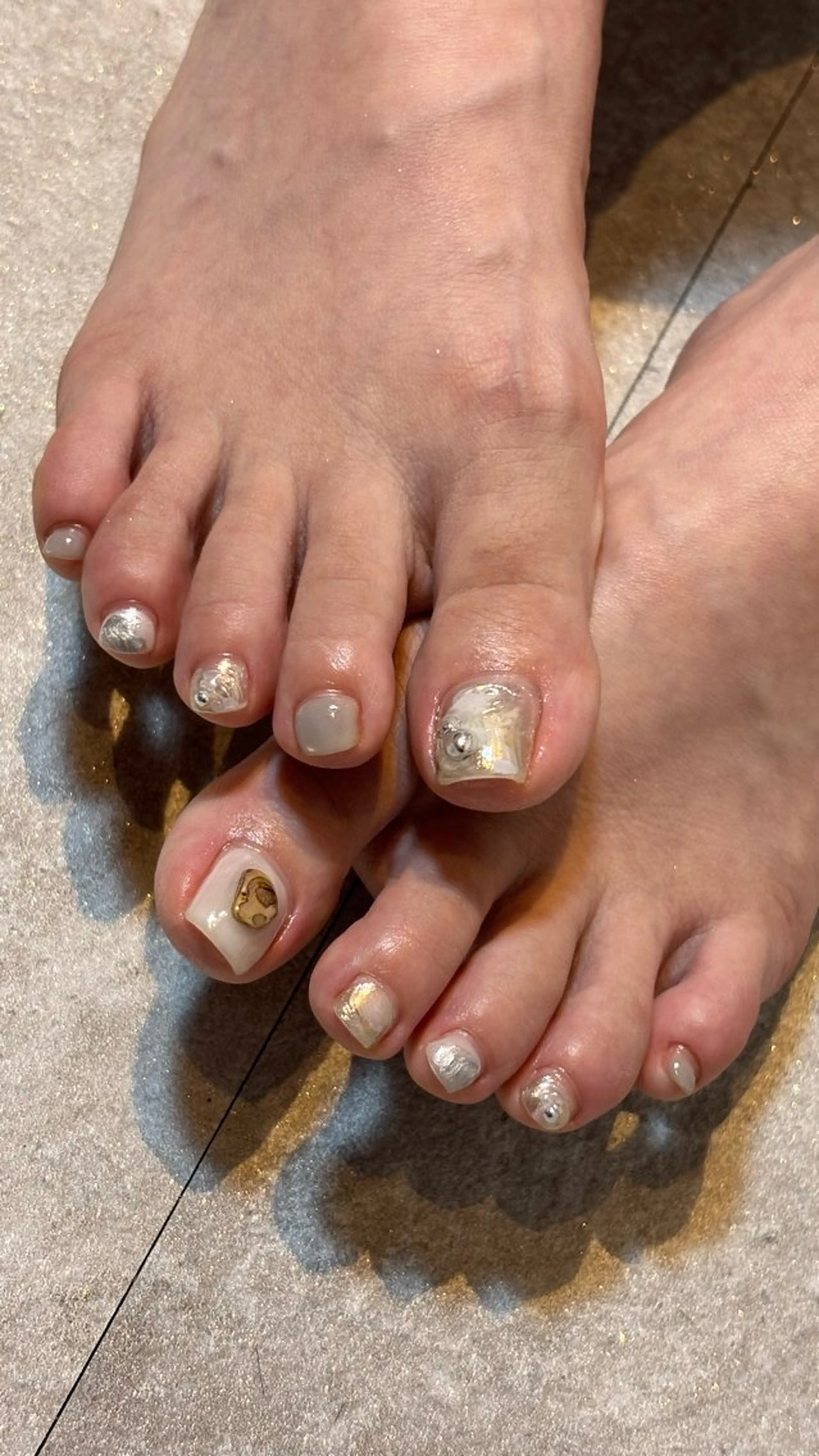 ネイル フットネイル マグネットネイル ニュアンスネイル シンプルネイル Umi Nail /Akariのネイルデザイン