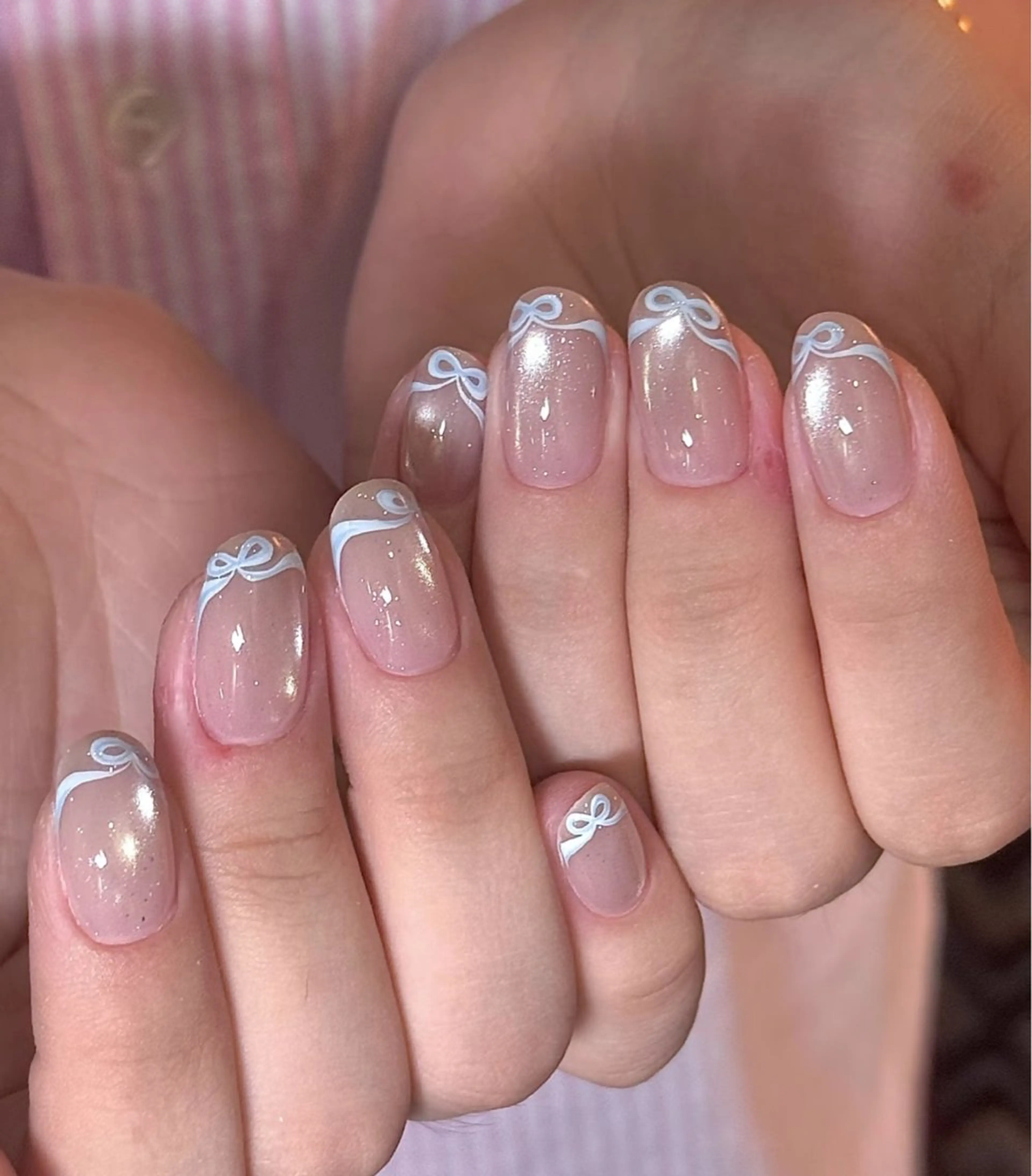 ネイル フットネイル フレンチネイル グラデーション ハート 韓国ネイル ハンドネイル Lynn_ Nailのネイルデザイン